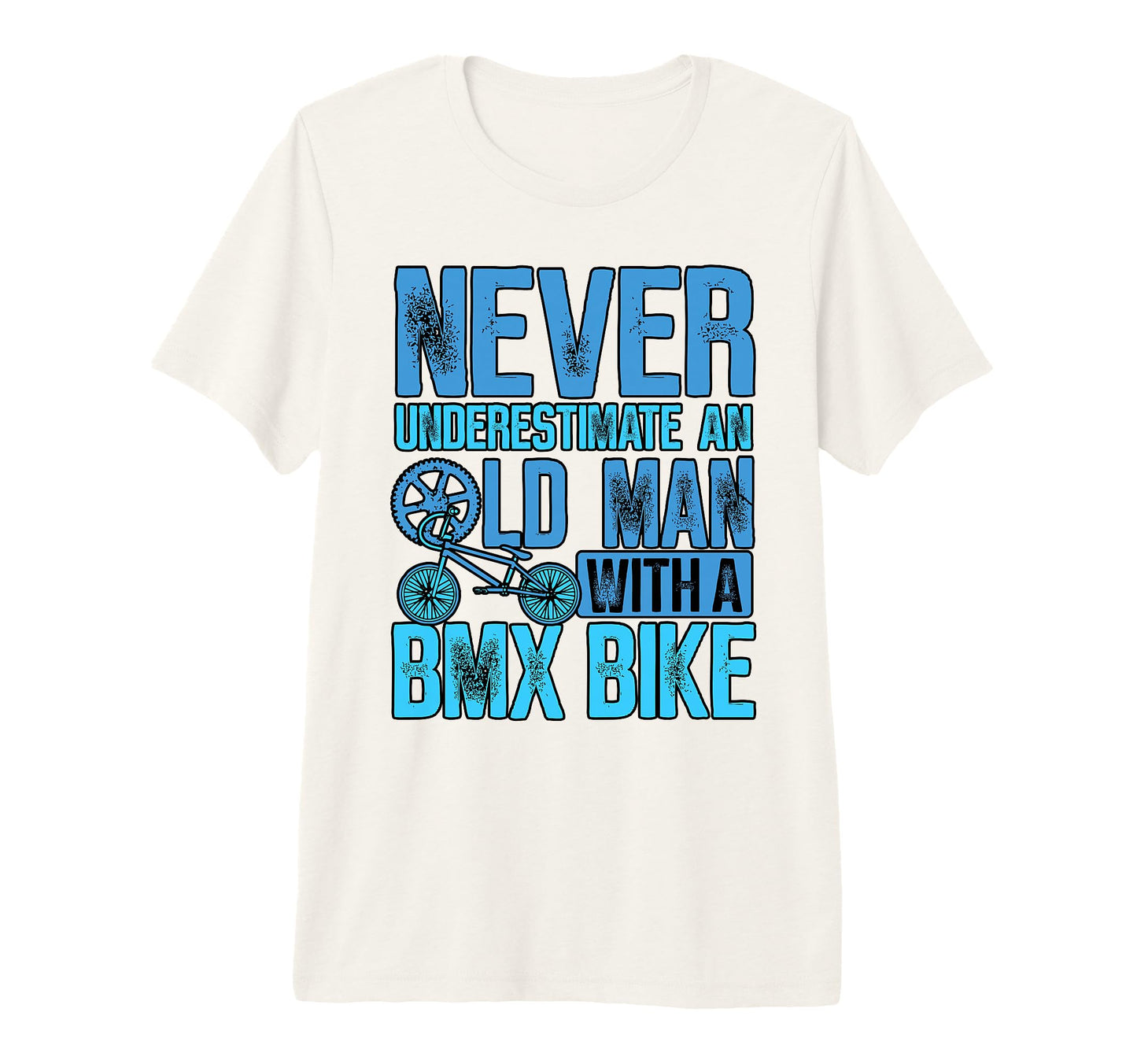 Old Bmx Bike Father Dad Bmx Tri Blend T-Shirt - Graphic Print for Adults - T-Shirt, Sweatshirt, Hoodie