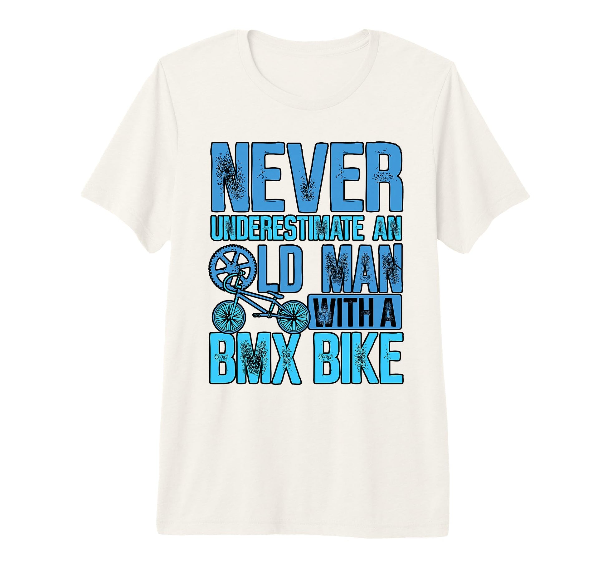 Old Bmx Bike Father Dad Bmx Tri Blend T-Shirt - Graphic Print for Adults - T-Shirt, Sweatshirt, Hoodie
