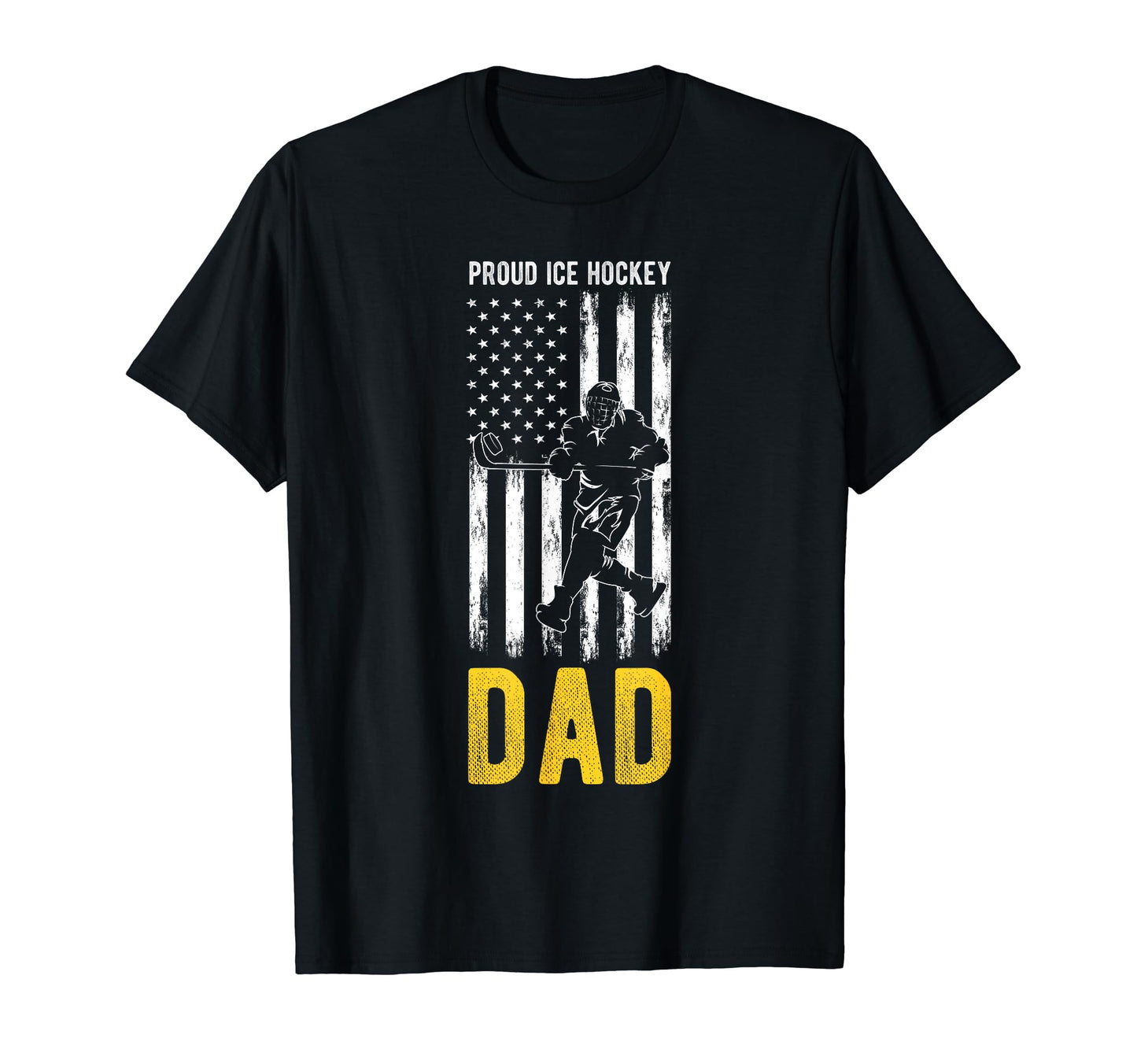 Proud Ice Hockey Dad Player Coach T-Shirt - Custom Art Print Men Women - T-Shirt, Sweatshirt, Hoodie