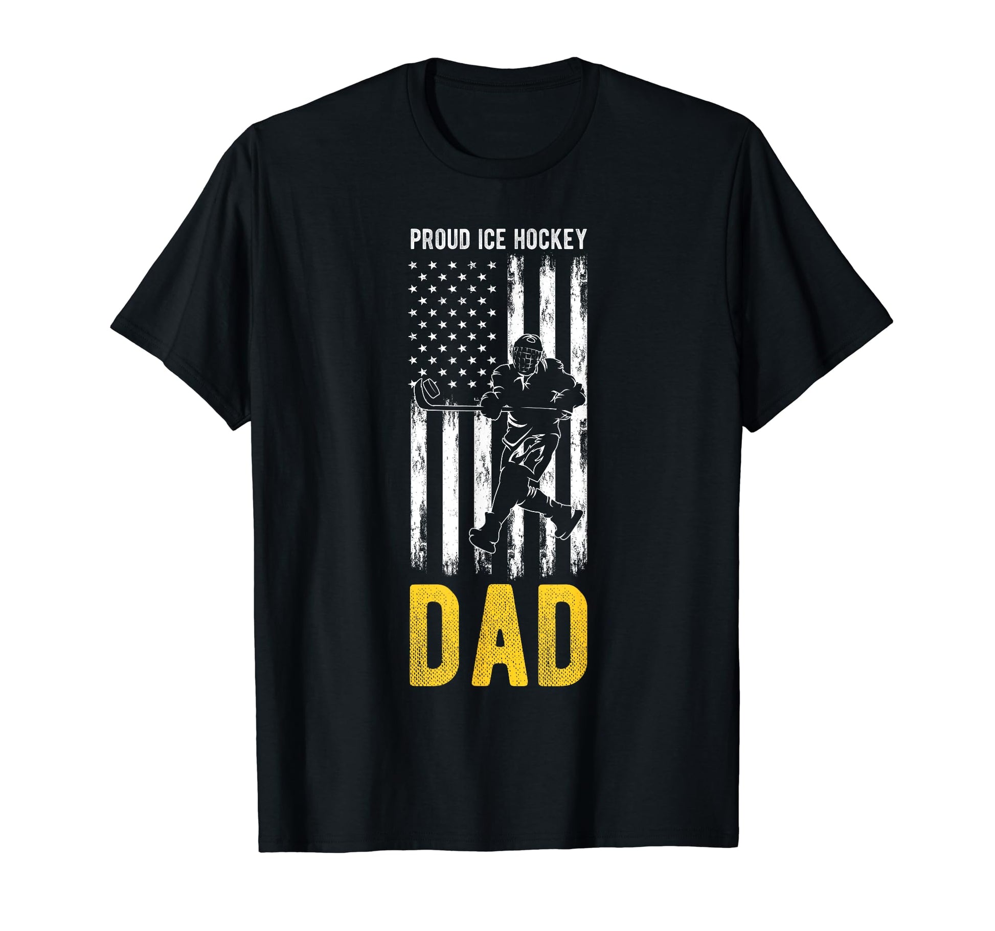 Proud Ice Hockey Dad Player Coach T-Shirt - Custom Art Print Men Women - T-Shirt, Sweatshirt, Hoodie