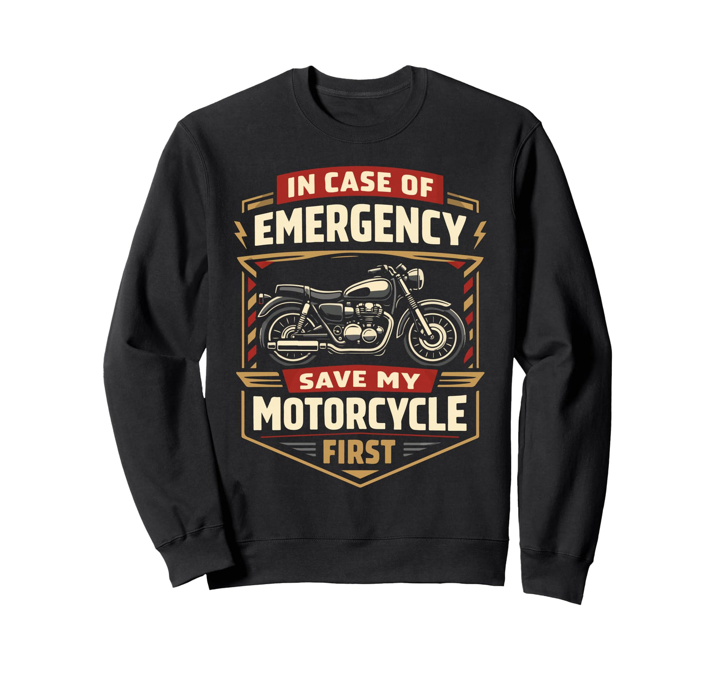 Motorcycle Biker Case Sweatshirt - Casual Everyday Wear for Adults - T-Shirt, Sweatshirt, Hoodie
