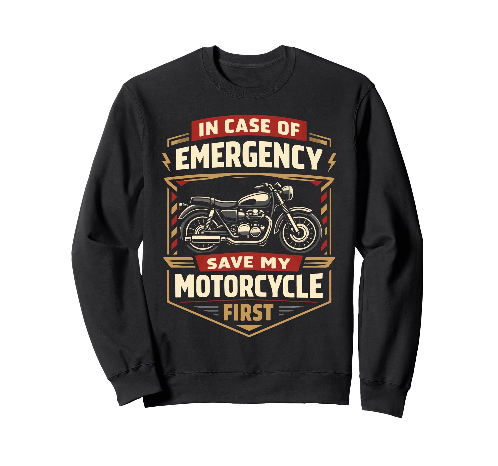 Motorcycle Biker Case Sweatshirt - Casual Everyday Wear for Adults - T-Shirt, Sweatshirt, Hoodie