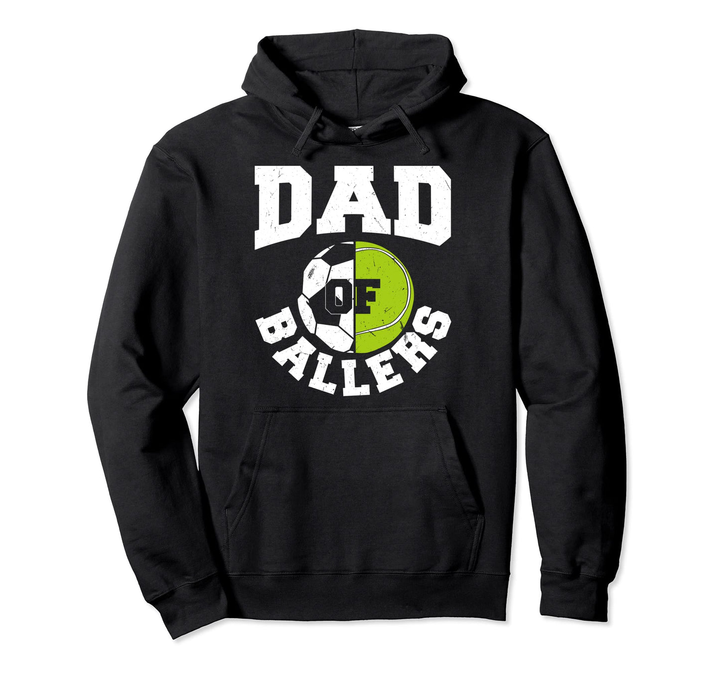 Dad Ballers Fathers Day Ball Papa Tennis Hoodie - Trendy Graphic Unisex - T-Shirt, Sweatshirt, Hoodie