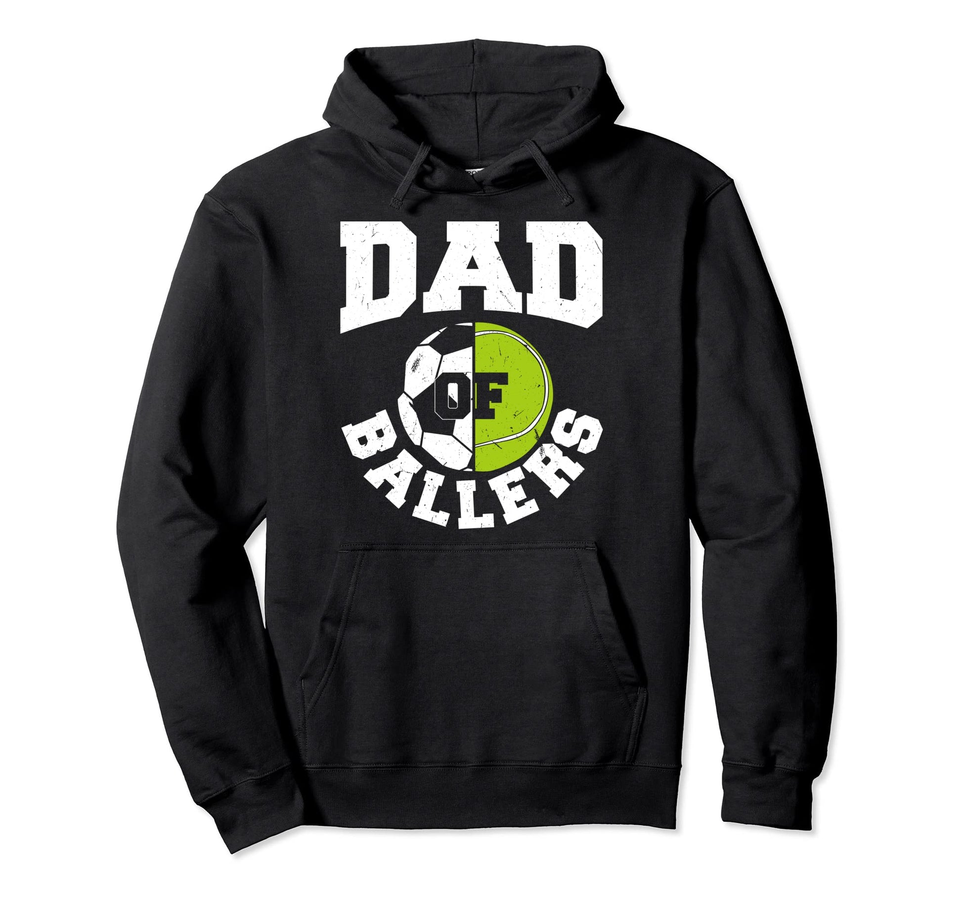 Dad Ballers Fathers Day Ball Papa Tennis Hoodie - Trendy Graphic Unisex - T-Shirt, Sweatshirt, Hoodie