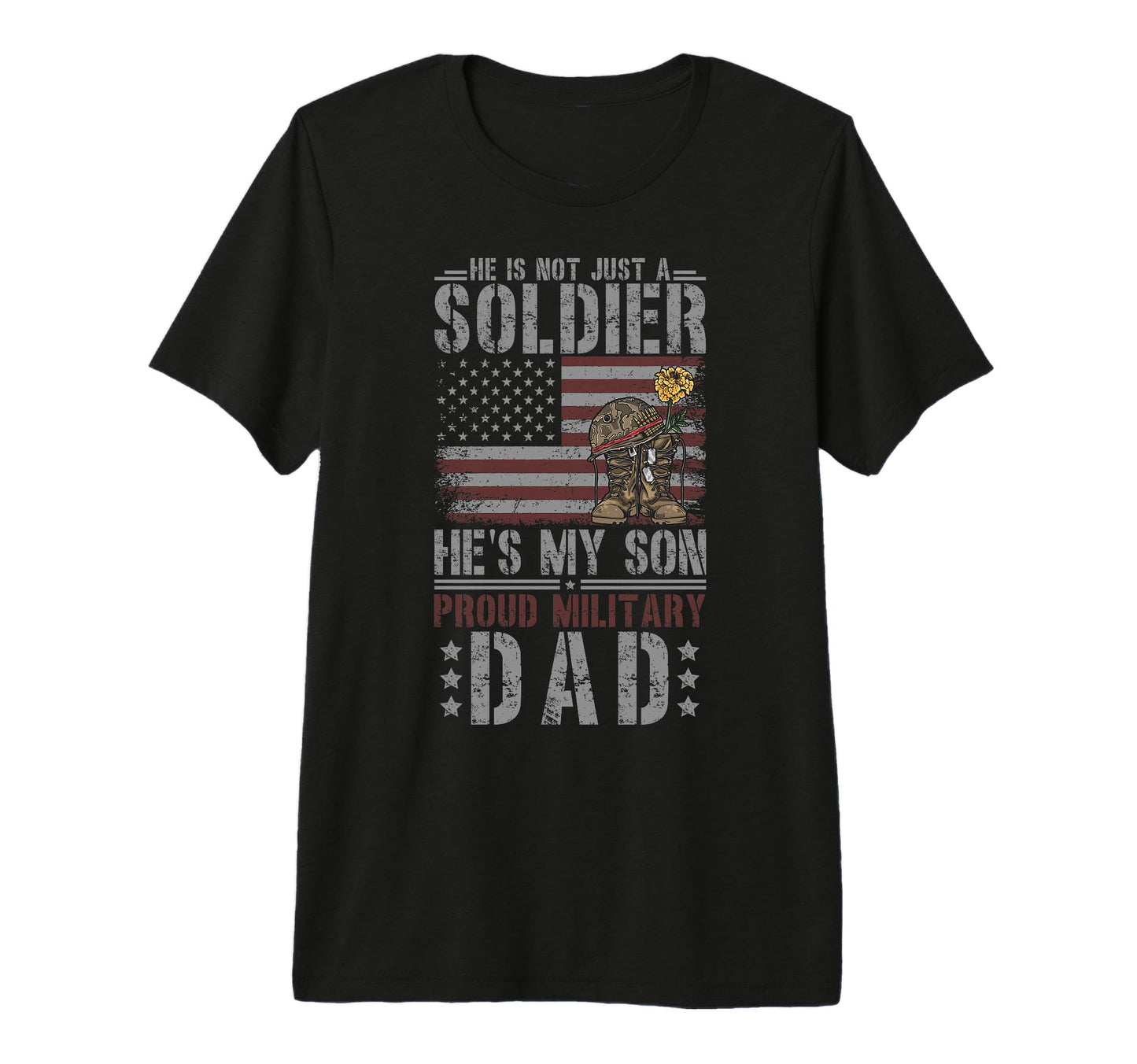Mens Proud Military Dad Military T-Shirt - Casual Everyday Wear Men Women - T-Shirt, Sweatshirt, Hoodie