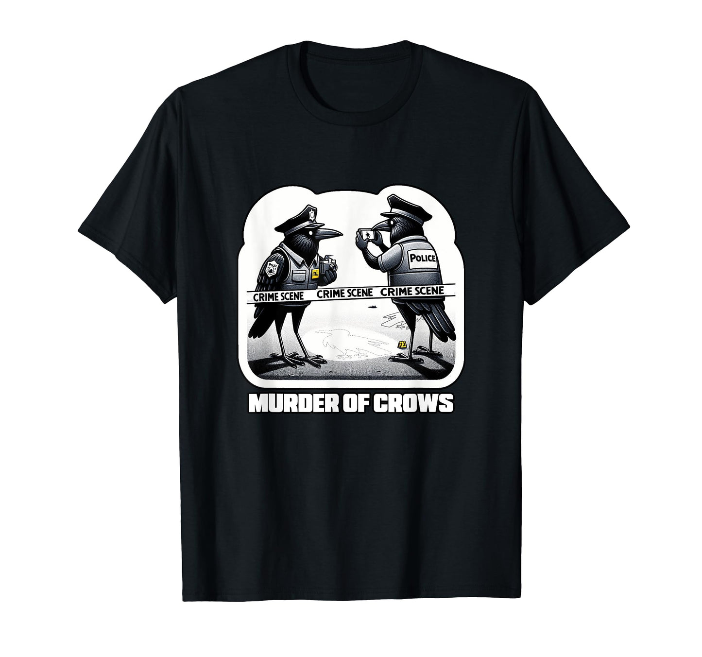 Murder Crows Raven Edgar Allen Poe T-Shirt - Fun Novelty Design Unisex - T-Shirt, Sweatshirt, Hoodie