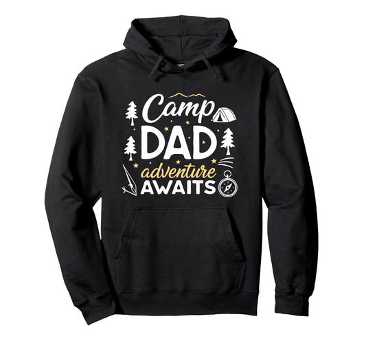 Camping Fathers Day Daddy Adventure Hoodie - Aesthetic Graphic for Adults - T-Shirt, Sweatshirt, Hoodie