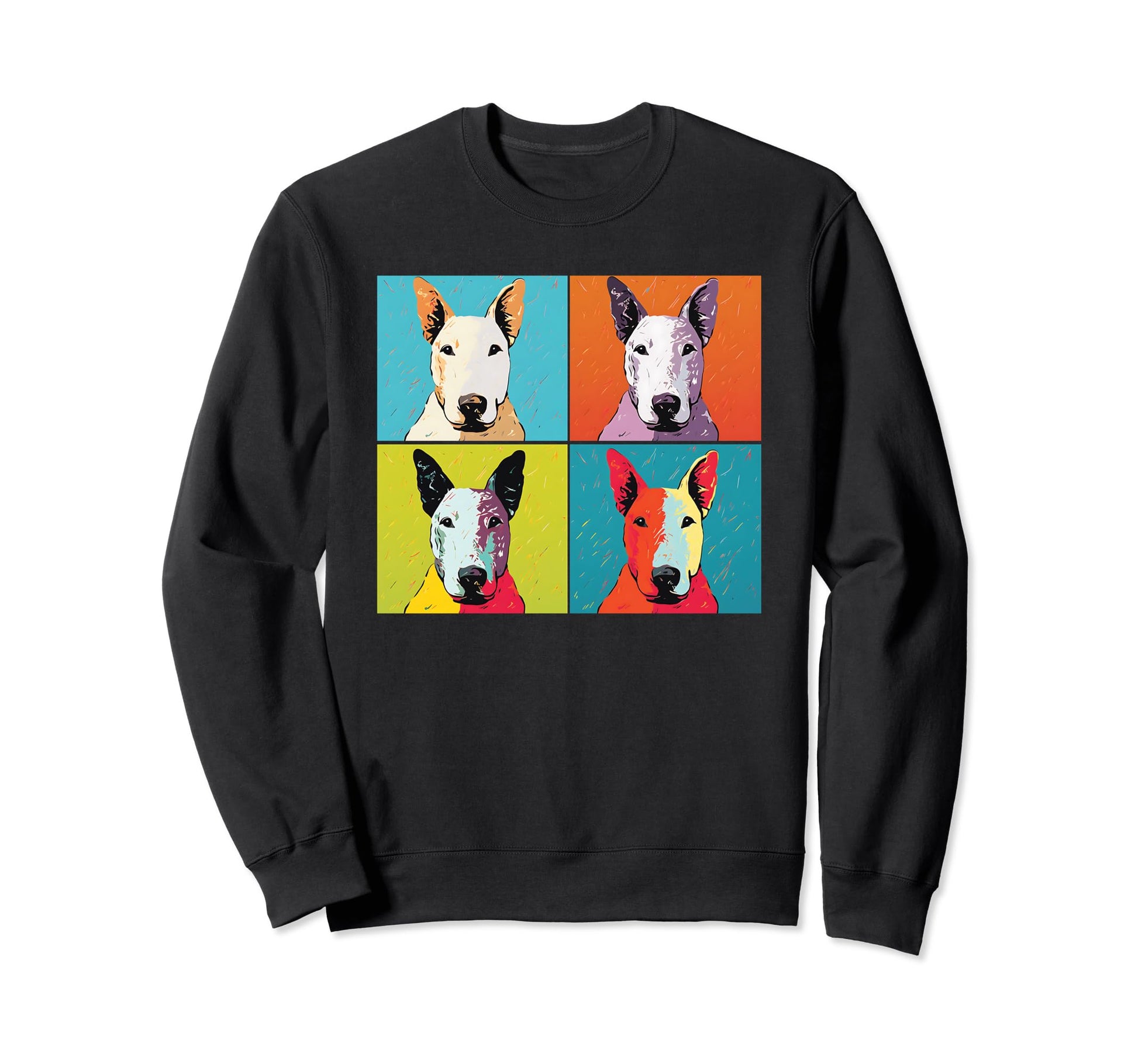 Dog Head Pop Art Colorful Dog Face Sweatshirt - Custom Art Print Men Women - T-Shirt, Sweatshirt, Hoodie