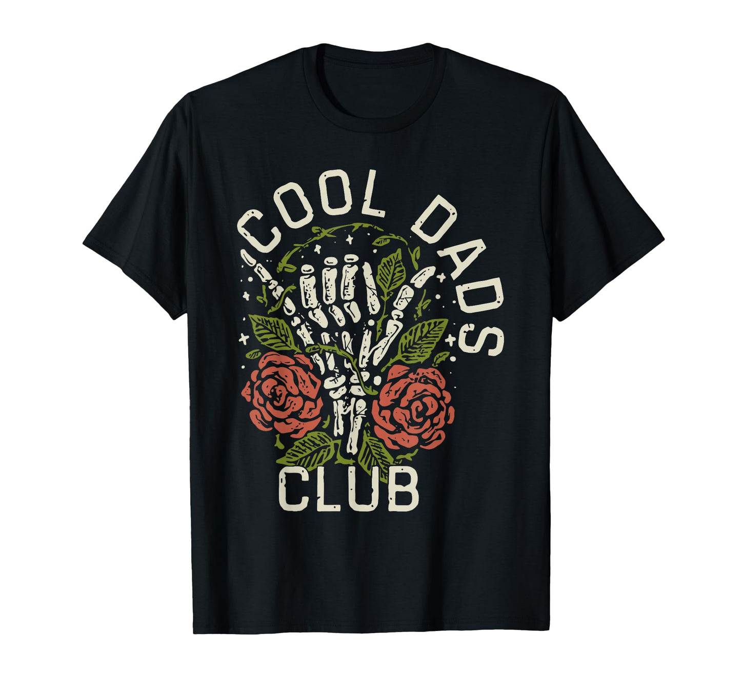 Dads Club Skeleton Hand Rose Flower T-Shirt - Unique Graphic Men Women - T-Shirt, Sweatshirt, Hoodie