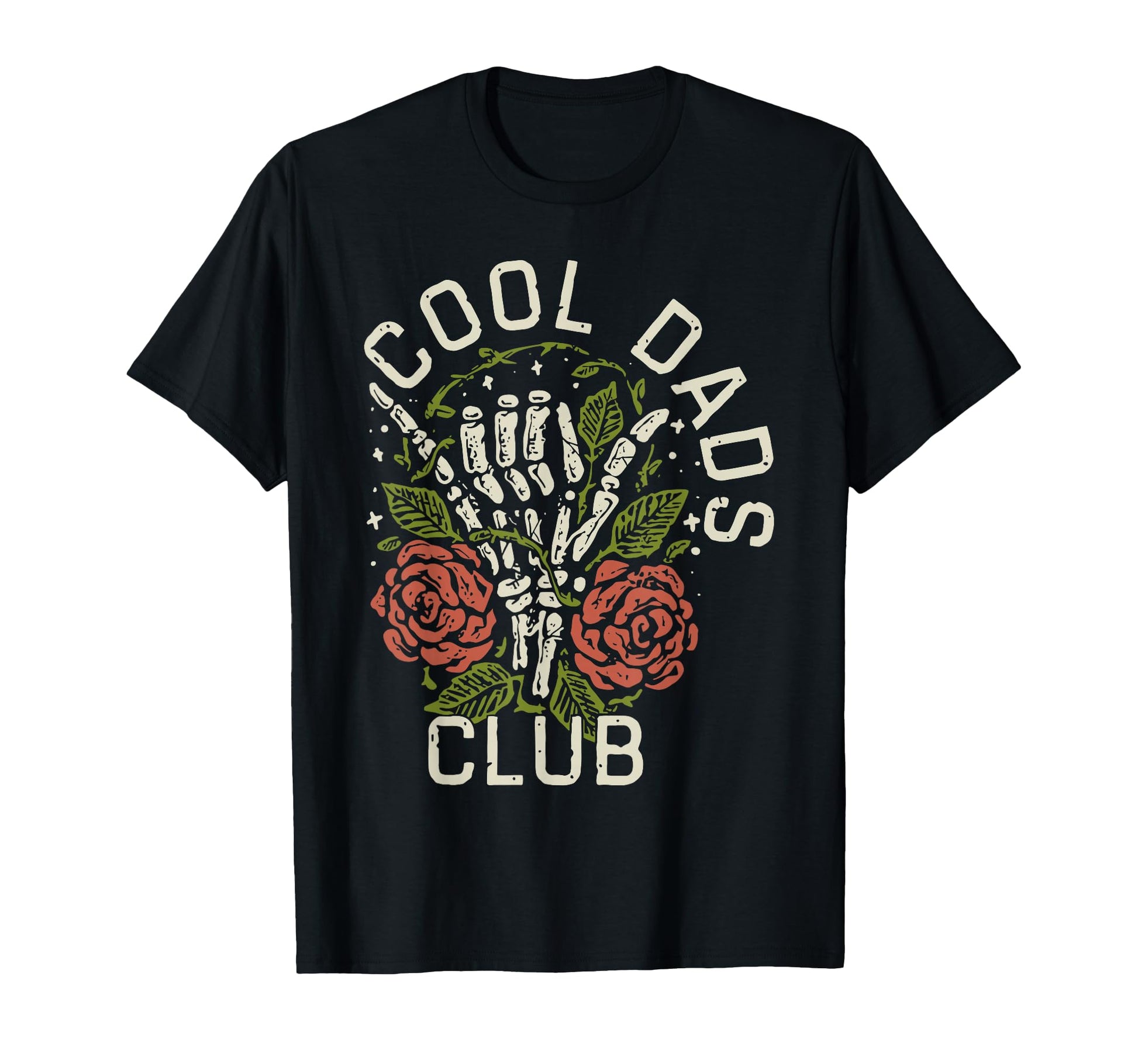 Dads Club Skeleton Hand Rose Flower T-Shirt - Unique Graphic Men Women - T-Shirt, Sweatshirt, Hoodie