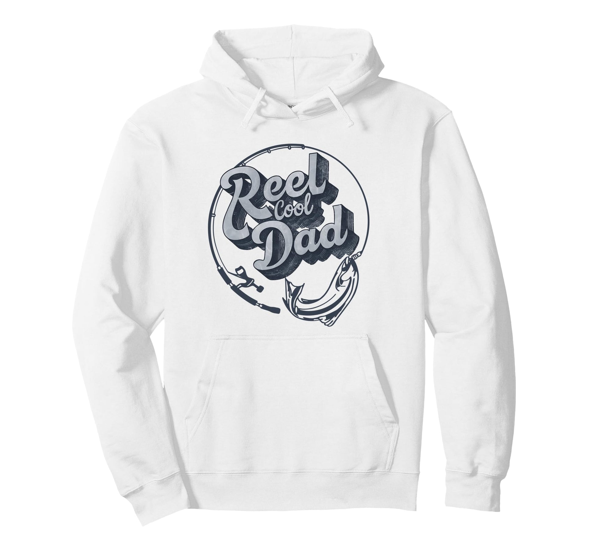 Funny Fathers Day Reel Dad Papa Hoodie - Custom Art Print for Adults - T-Shirt, Sweatshirt, Hoodie