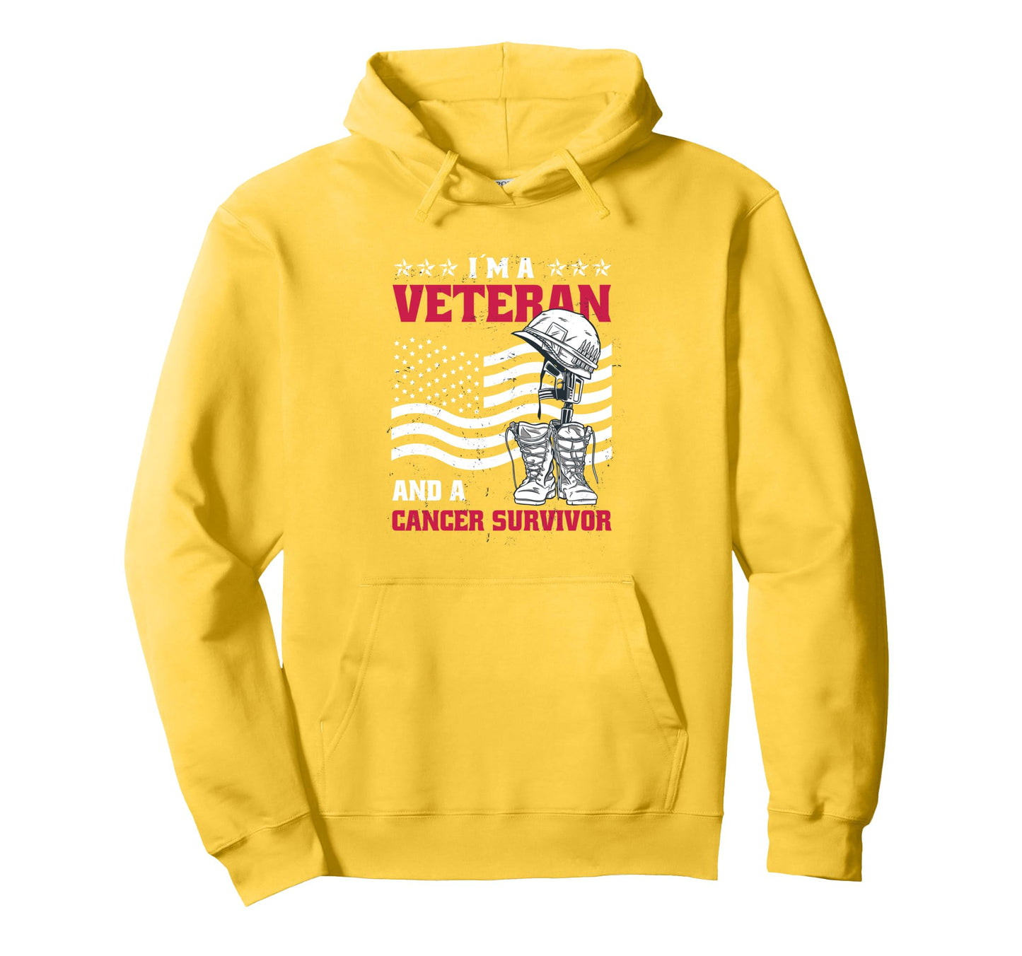 Veteran And Cancer Survivor Veteran Hoodie - Minimalist Print Men Women - T-Shirt, Sweatshirt, Hoodie