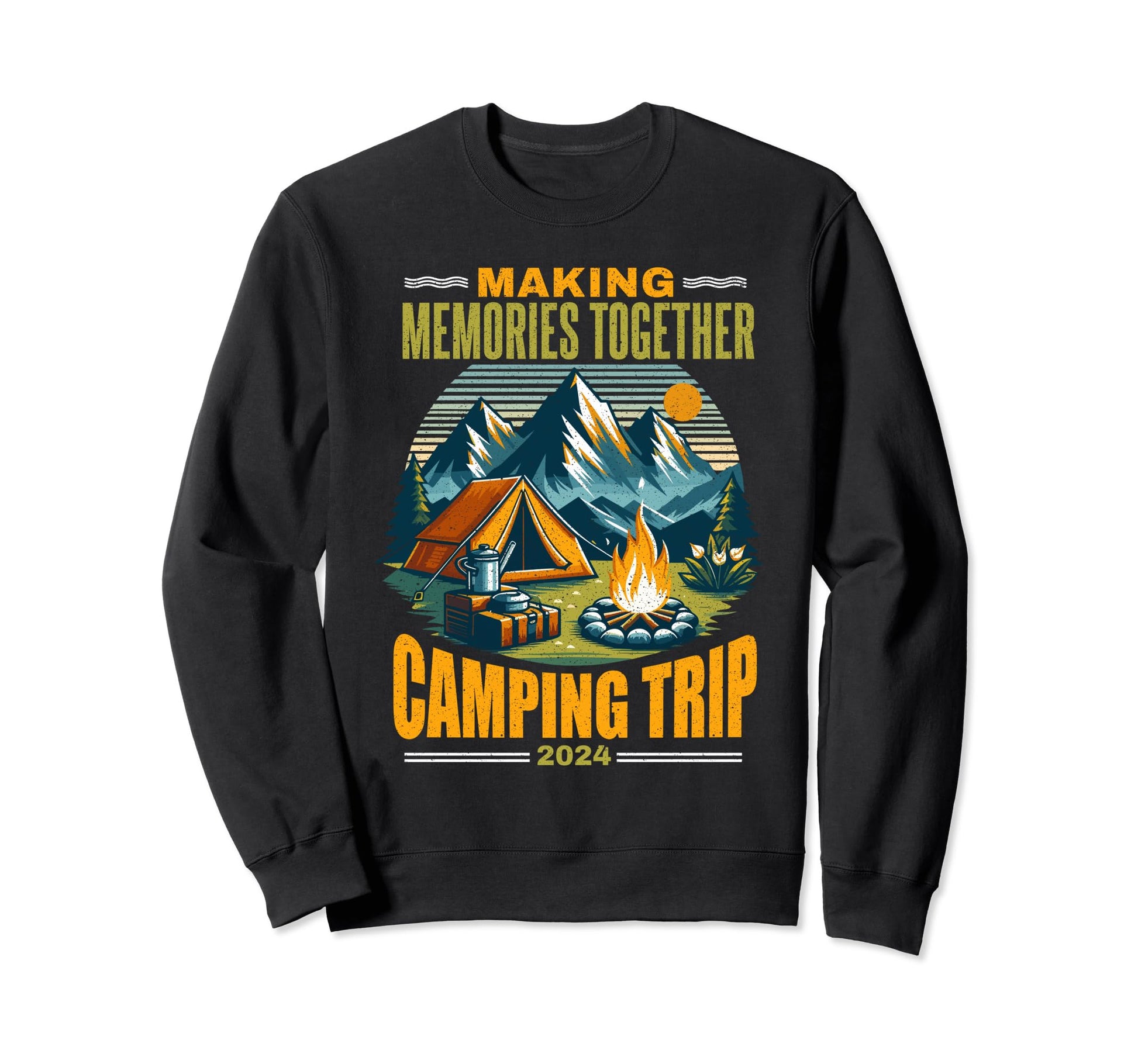 Camping Matching Family Camper Group Sweatshirt - Minimalist Print Unisex - T-Shirt, Sweatshirt, Hoodie