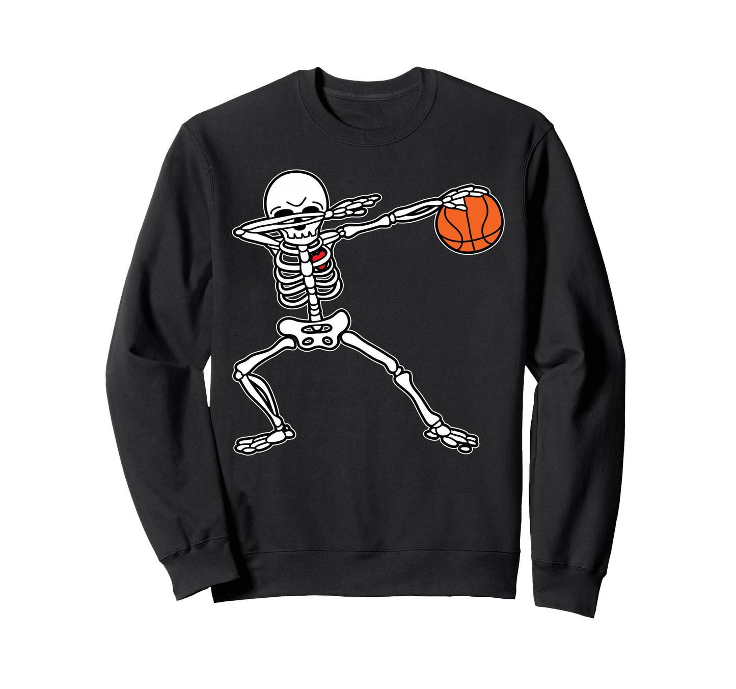 Dabbing Skeleton Basketball Sports Sweatshirt - Fun Novelty Design Unisex - T-Shirt, Sweatshirt, Hoodie