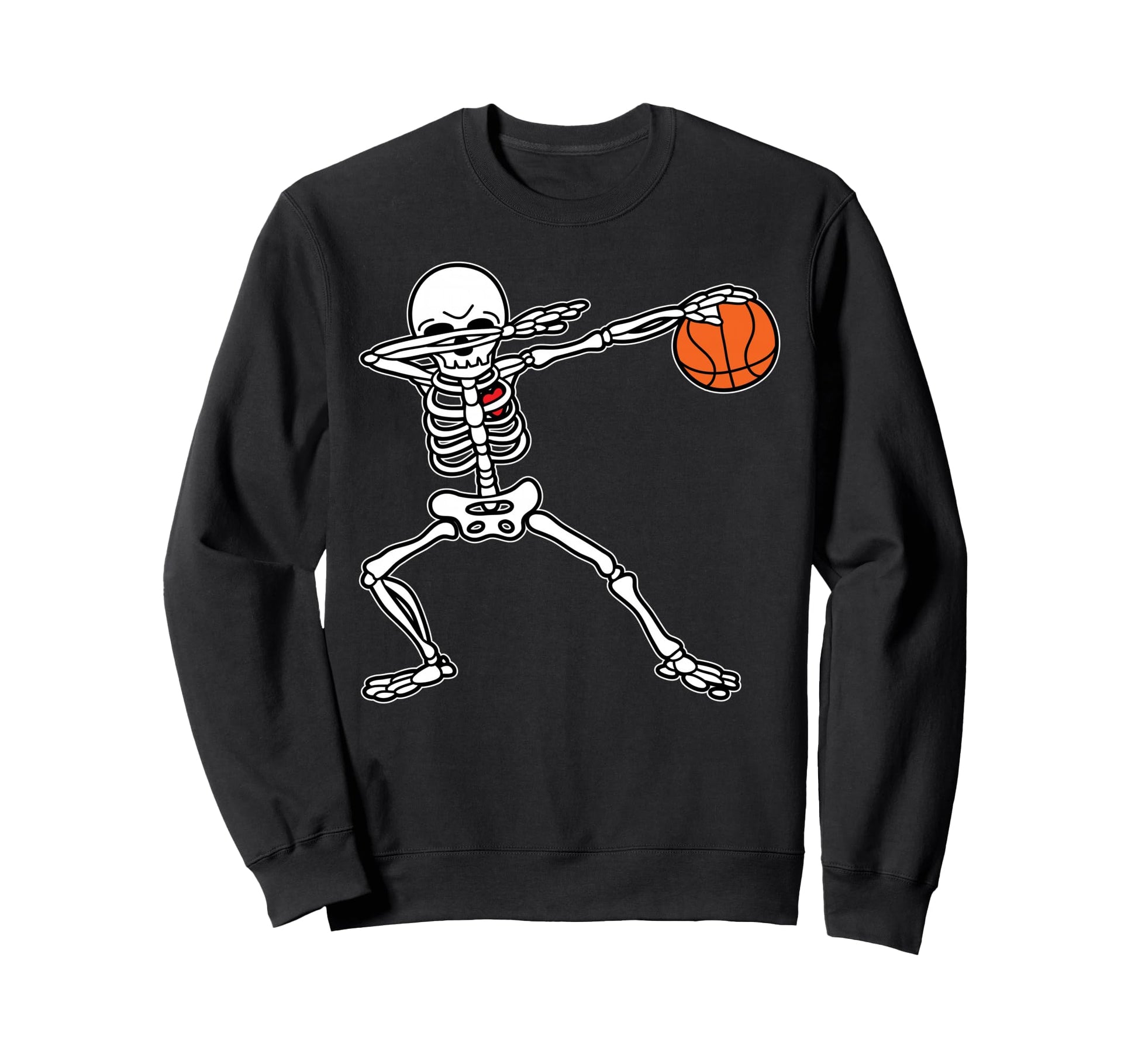 Dabbing Skeleton Basketball Sports Sweatshirt - Fun Novelty Design Unisex - T-Shirt, Sweatshirt, Hoodie