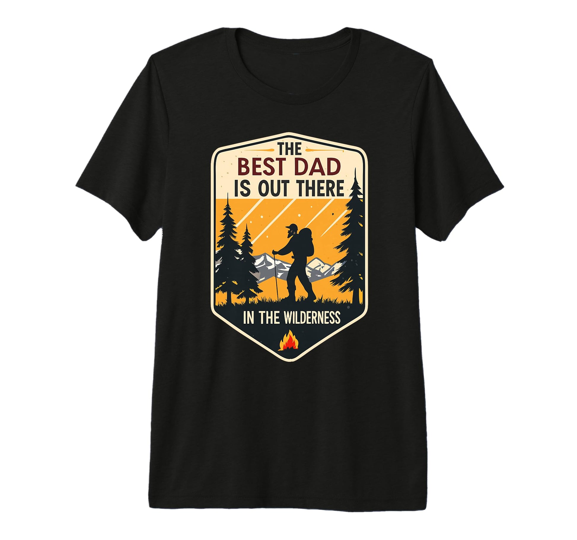 Hiking Papa Fathers Day Best Dad T-Shirt - Minimalist Print for Adults - T-Shirt, Sweatshirt, Hoodie