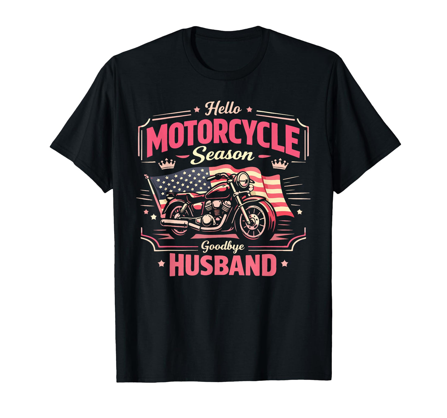 Motorcycle Biker Husband Wife Hello T-Shirt - Aesthetic Graphic Men Women - T-Shirt, Sweatshirt, Hoodie