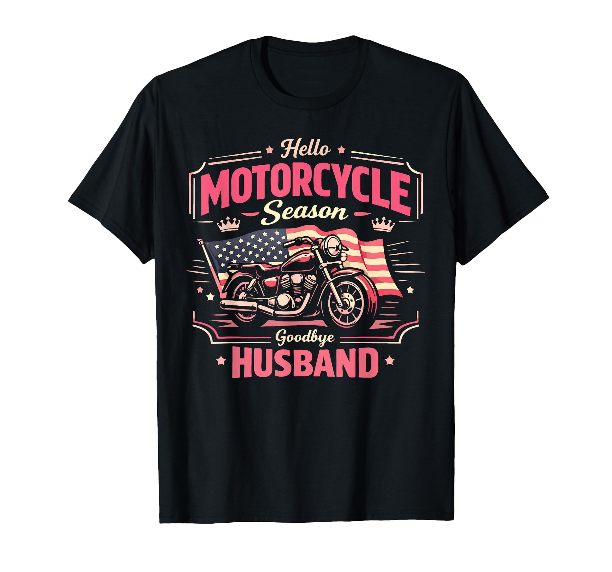 Motorcycle Biker Husband Wife Hello T-Shirt - Aesthetic Graphic Men Women - T-Shirt, Sweatshirt, Hoodie
