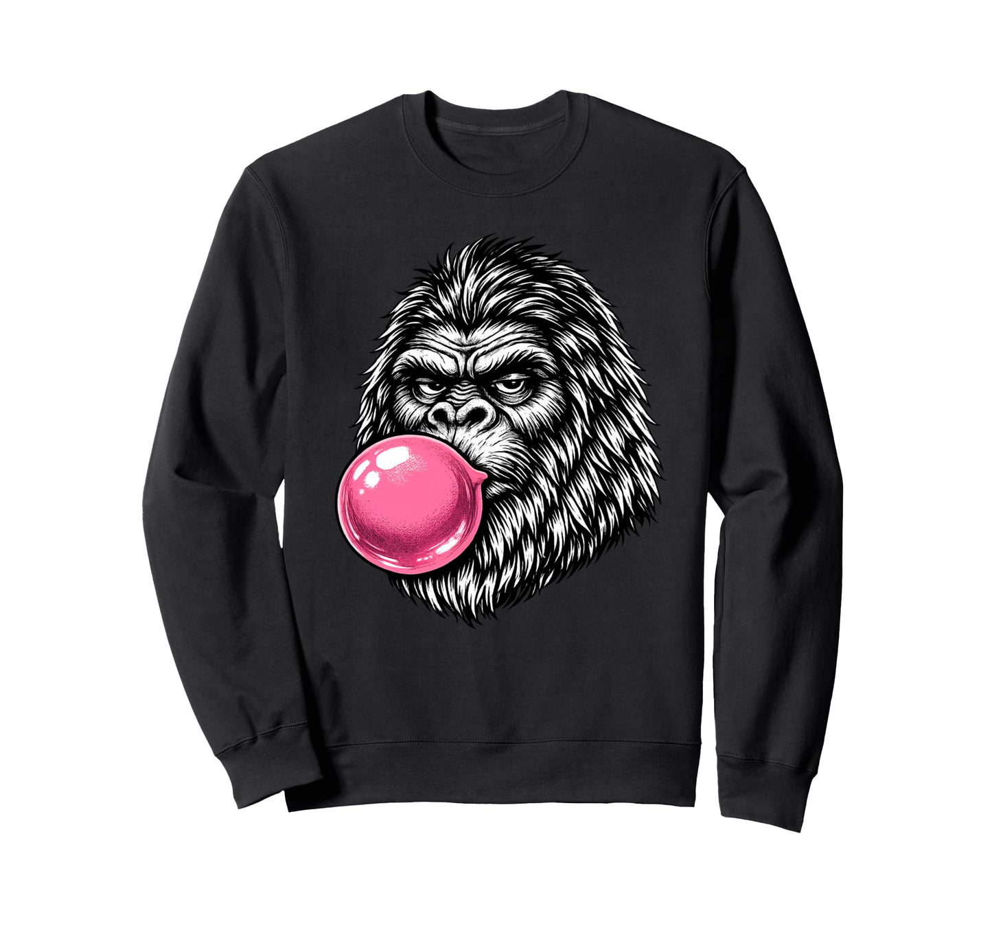 Bigfoot Bubble Gum Sasquatch Attitude Sweatshirt - Streetwear Style Unisex - T-Shirt, Sweatshirt, Hoodie