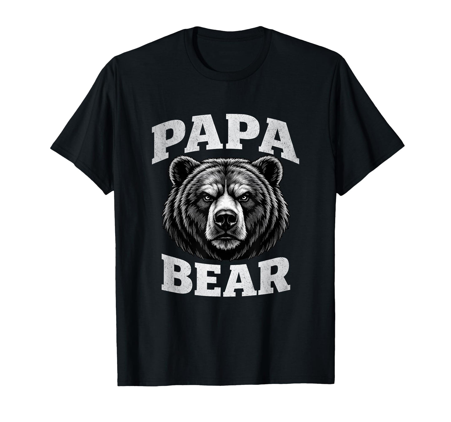 Papa Bear Grizzly Head Proud Masculine T-Shirt - Graphic Print Men Women - T-Shirt, Sweatshirt, Hoodie