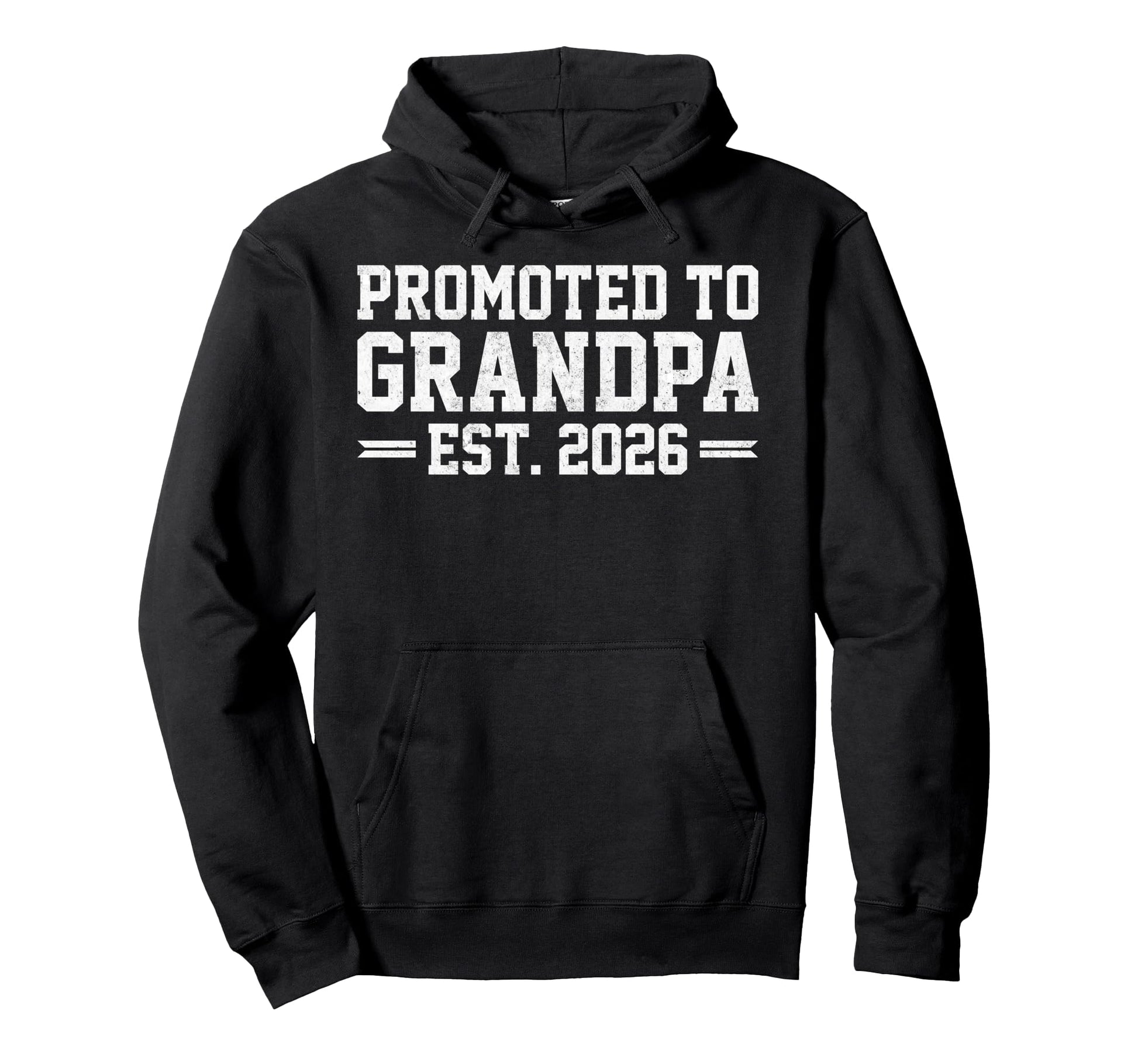 Promoted To Grandpa Est 2026 Grandparents Hoodie - Unique Graphic Unisex - T-Shirt, Sweatshirt, Hoodie