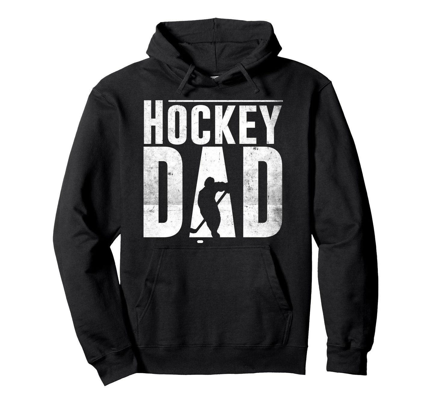 Hockey Dad Hockey Silhouette Gift Hoodie - Minimalist Print for Adults - T-Shirt, Sweatshirt, Hoodie