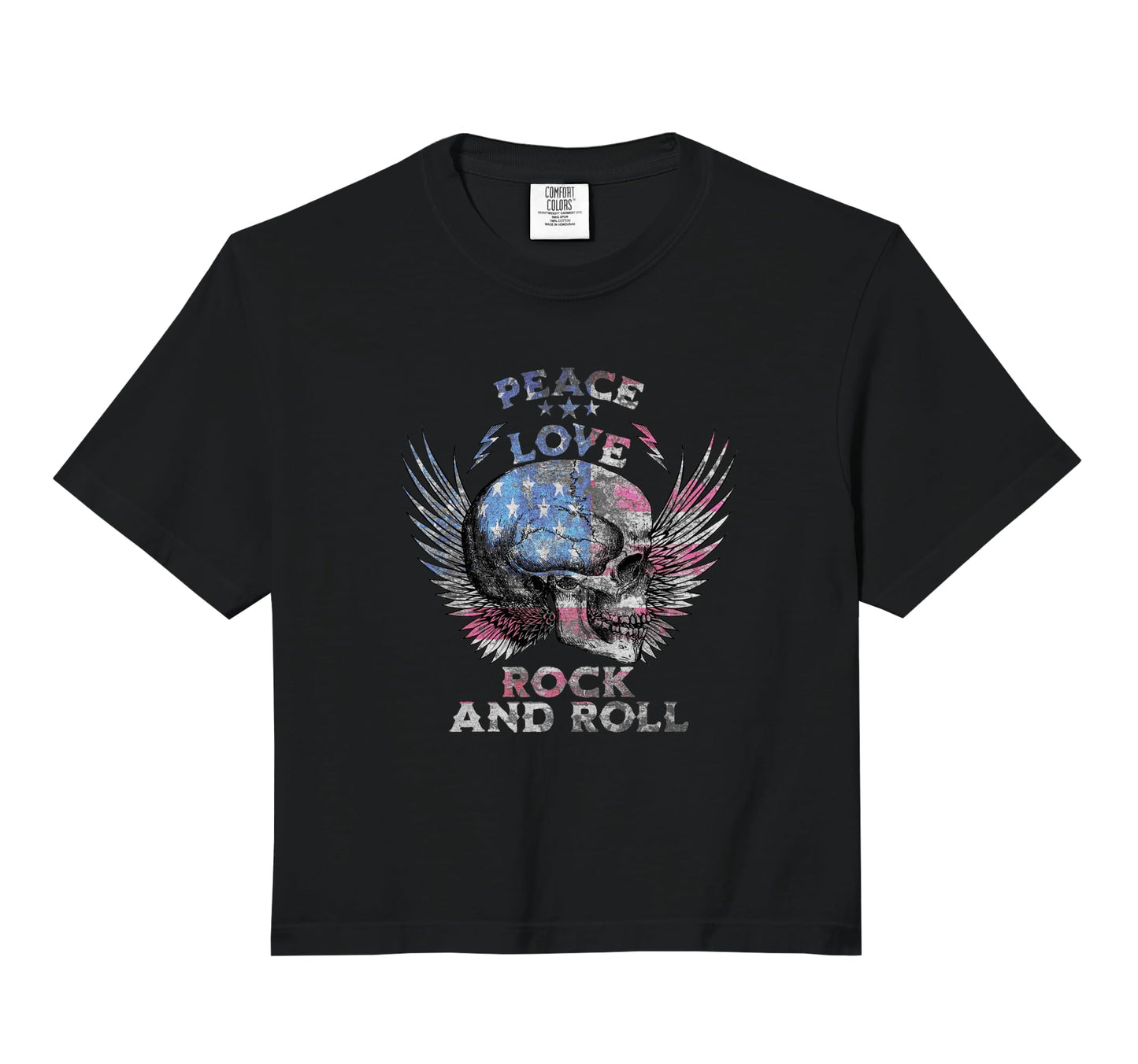 Peace Love Rock And Roll Distressed T-Shirt - Streetwear Style Men Women - T-Shirt, Sweatshirt, Hoodie