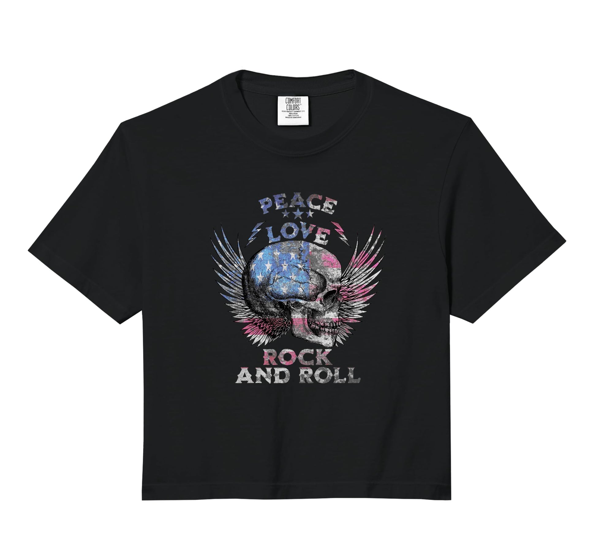 Peace Love Rock And Roll Distressed T-Shirt - Streetwear Style Men Women - T-Shirt, Sweatshirt, Hoodie