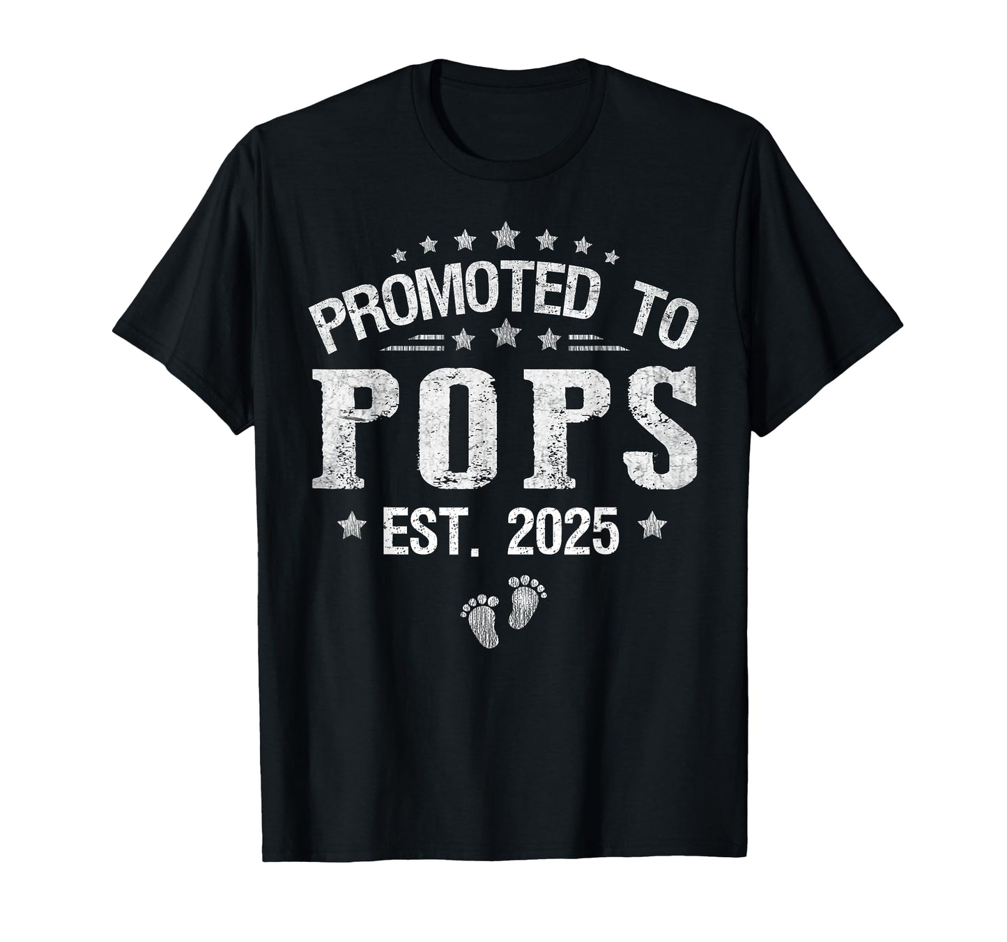 Promoted To Pops Est 2025 Fathers Day T-Shirt - Novelty Apparel for Adults - T-Shirt, Sweatshirt, Hoodie