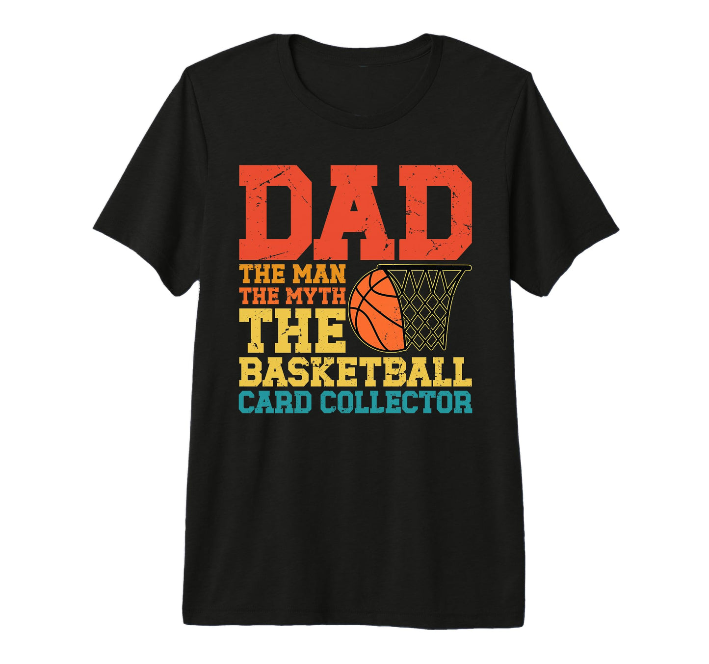 Dad Basketball Card Collector Tri T-Shirt - Novelty Apparel for Adults - T-Shirt, Sweatshirt, Hoodie