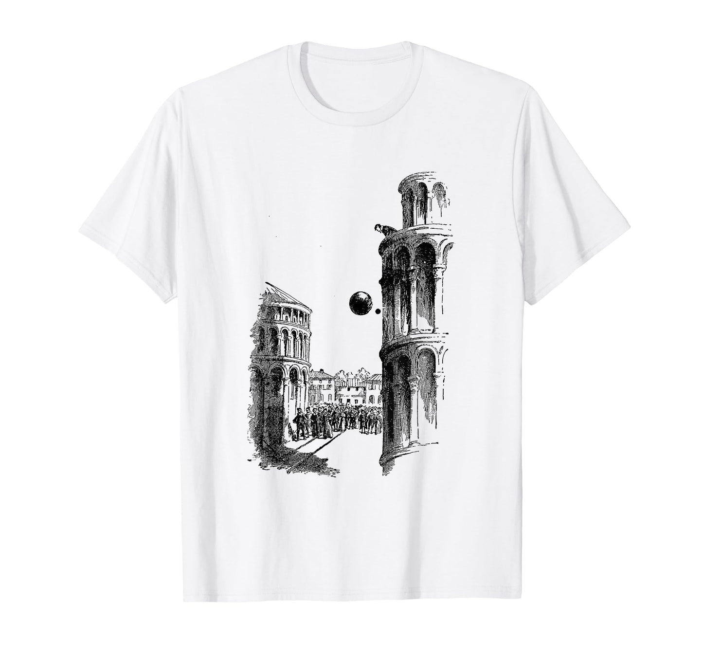 Galileo Galilei Leaning Tower Pisa T-Shirt - Unique Graphic Men Women - T-Shirt, Sweatshirt, Hoodie