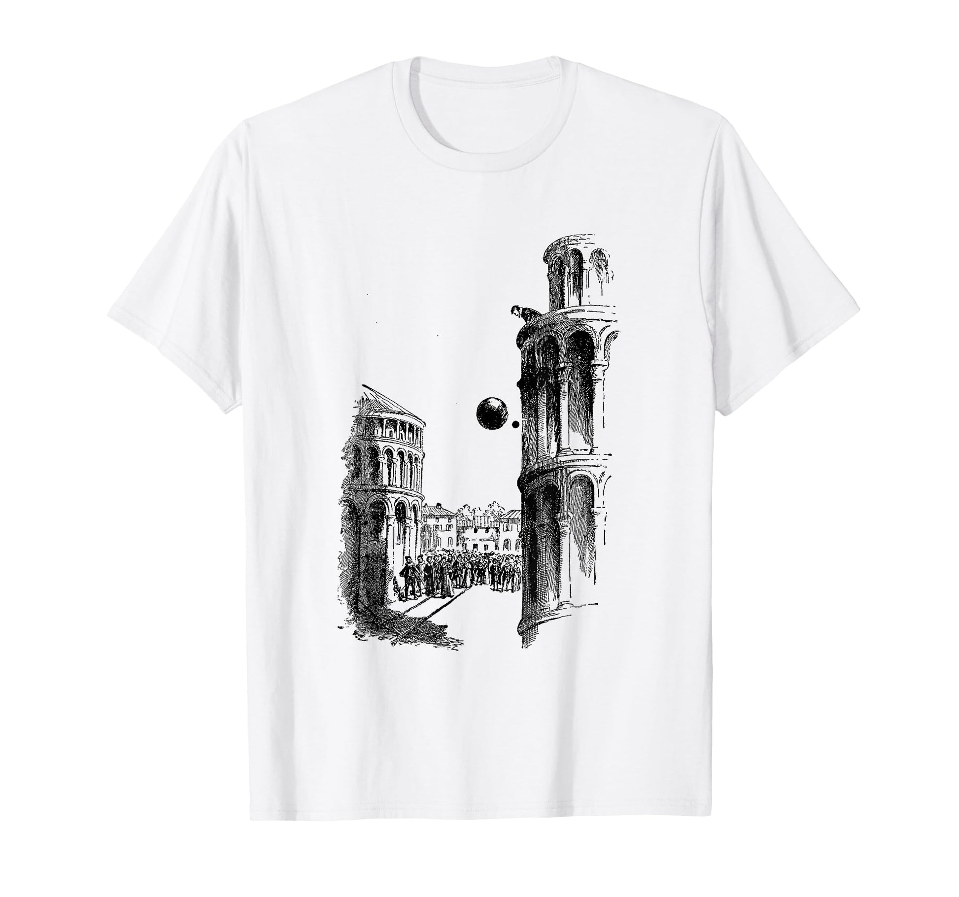 Galileo Galilei Leaning Tower Pisa T-Shirt - Unique Graphic Men Women - T-Shirt, Sweatshirt, Hoodie