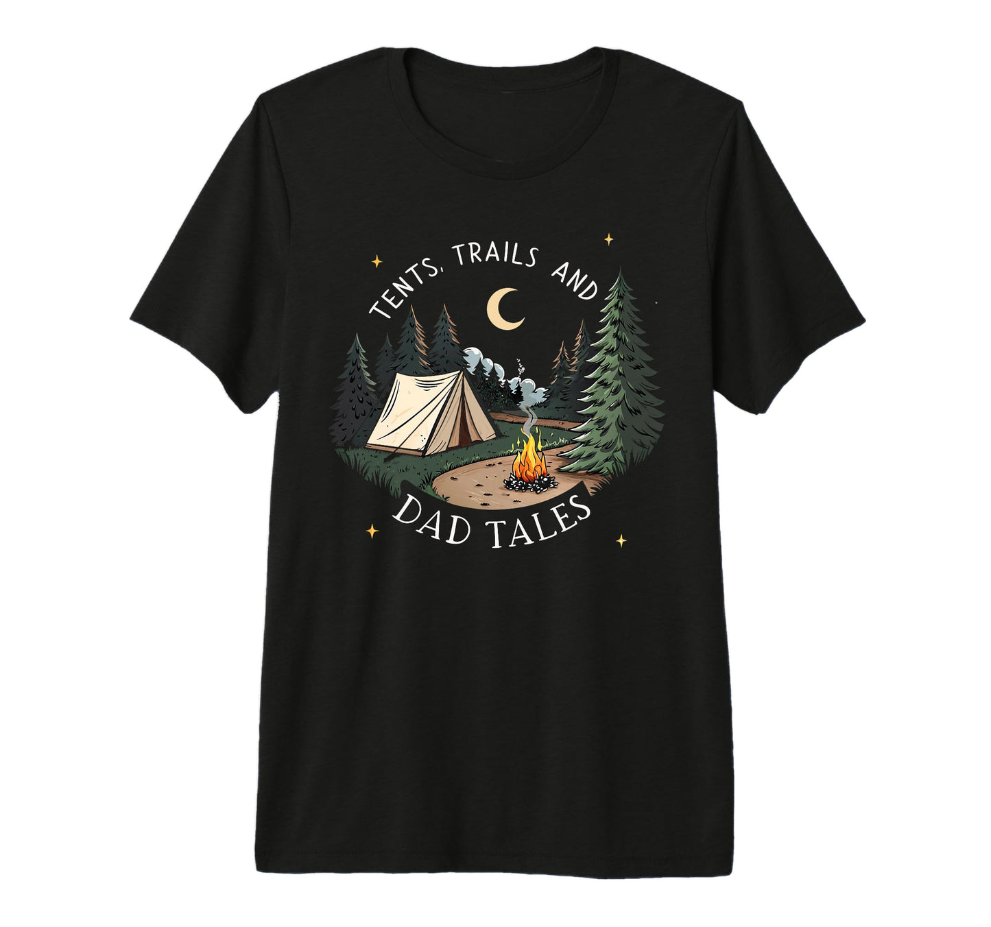 Campfires Smores And Dad Time Tri Blend T-Shirt - Streetwear Style Unisex - T-Shirt, Sweatshirt, Hoodie