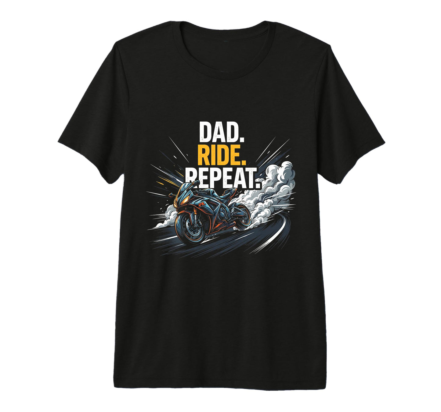 Mens Motorcycle Papa Rider Biker Dad Gift T-Shirt - Unique Graphic Unisex - T-Shirt, Sweatshirt, Hoodie