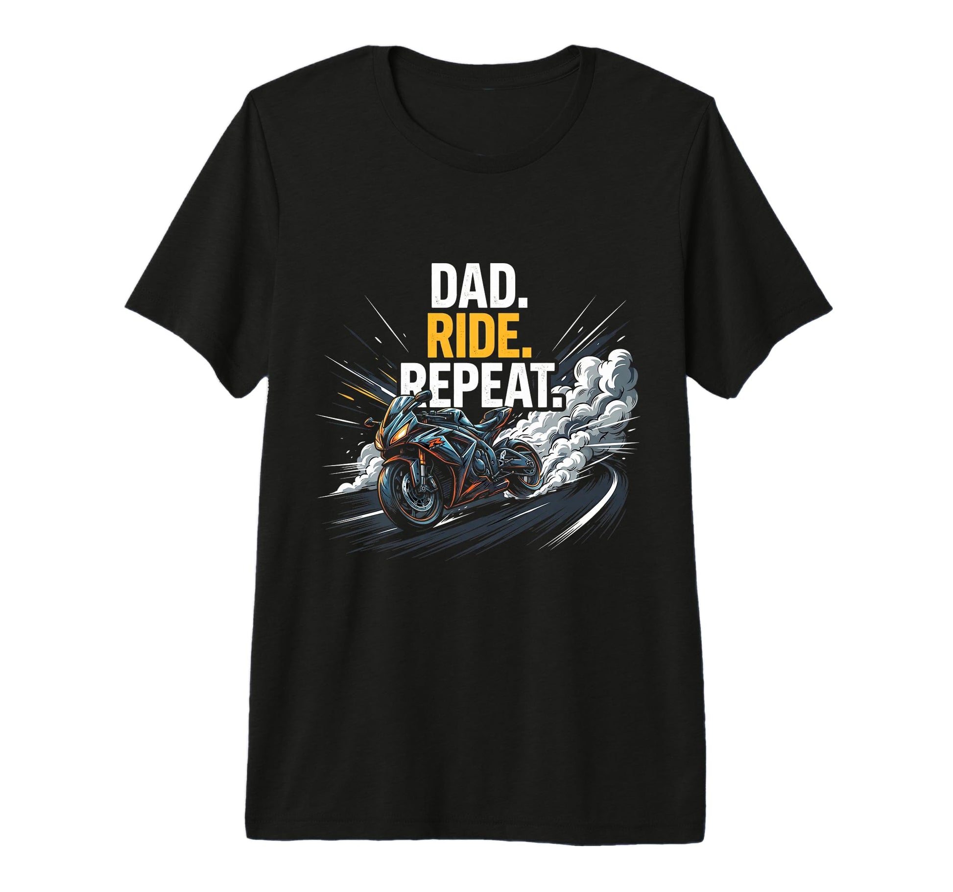 Mens Motorcycle Papa Rider Biker Dad Gift T-Shirt - Unique Graphic Unisex - T-Shirt, Sweatshirt, Hoodie