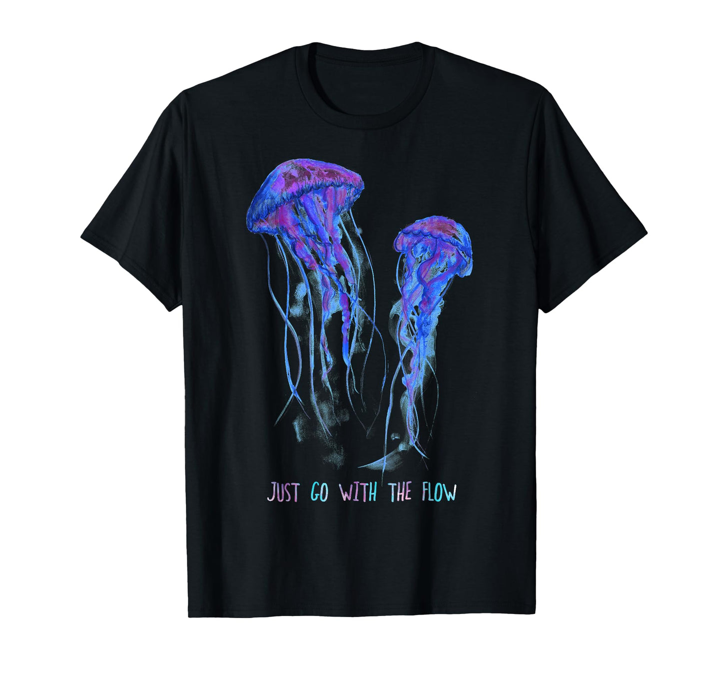Awesome Underwater Fish Sea Just Go T-Shirt - Minimalist Print Men Women - T-Shirt, Sweatshirt, Hoodie