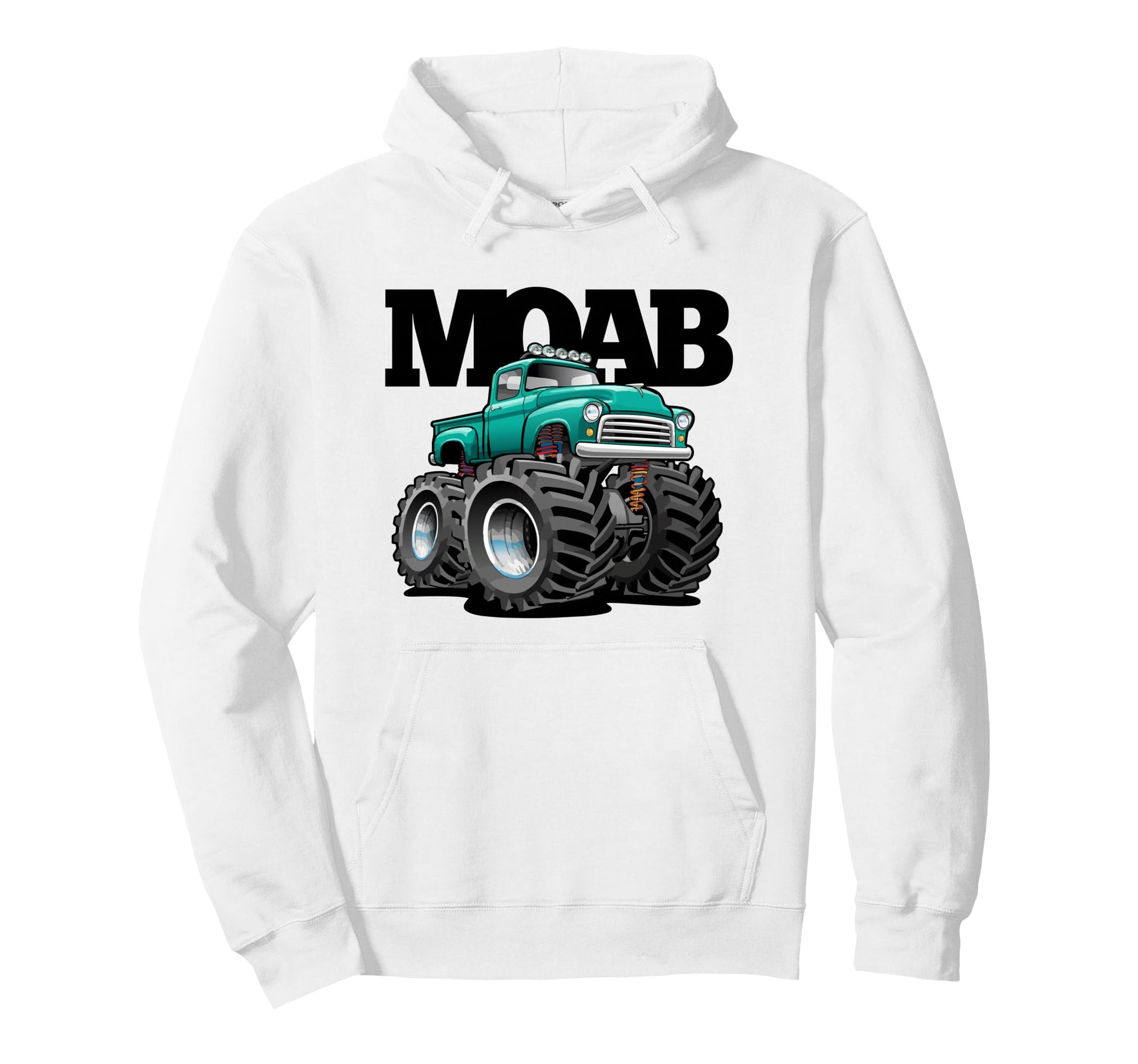 Moab Utah Offroad 4X4 Pick Up Truck Hoodie - Casual Everyday Wear Men Women - T-Shirt, Sweatshirt, Hoodie