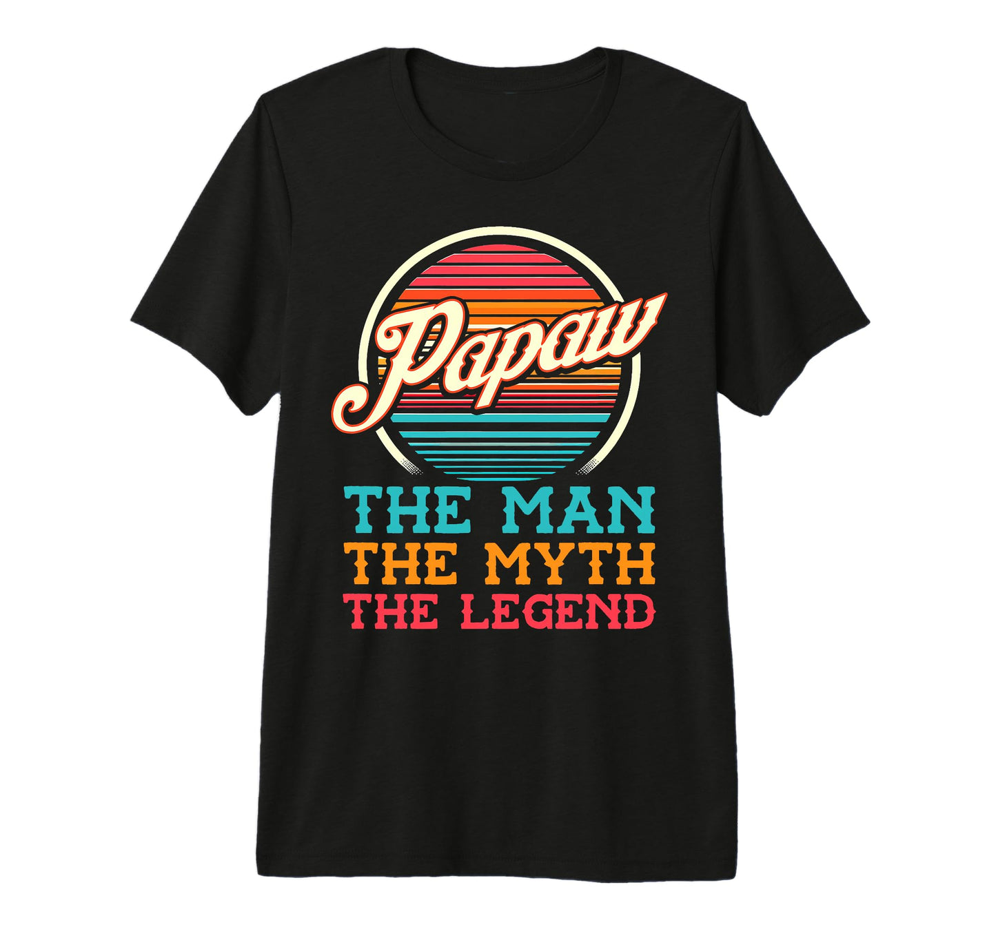 Mens Papaw Myth Legend Dad Grandpa T-Shirt - Minimalist Print Men Women - T-Shirt, Sweatshirt, Hoodie