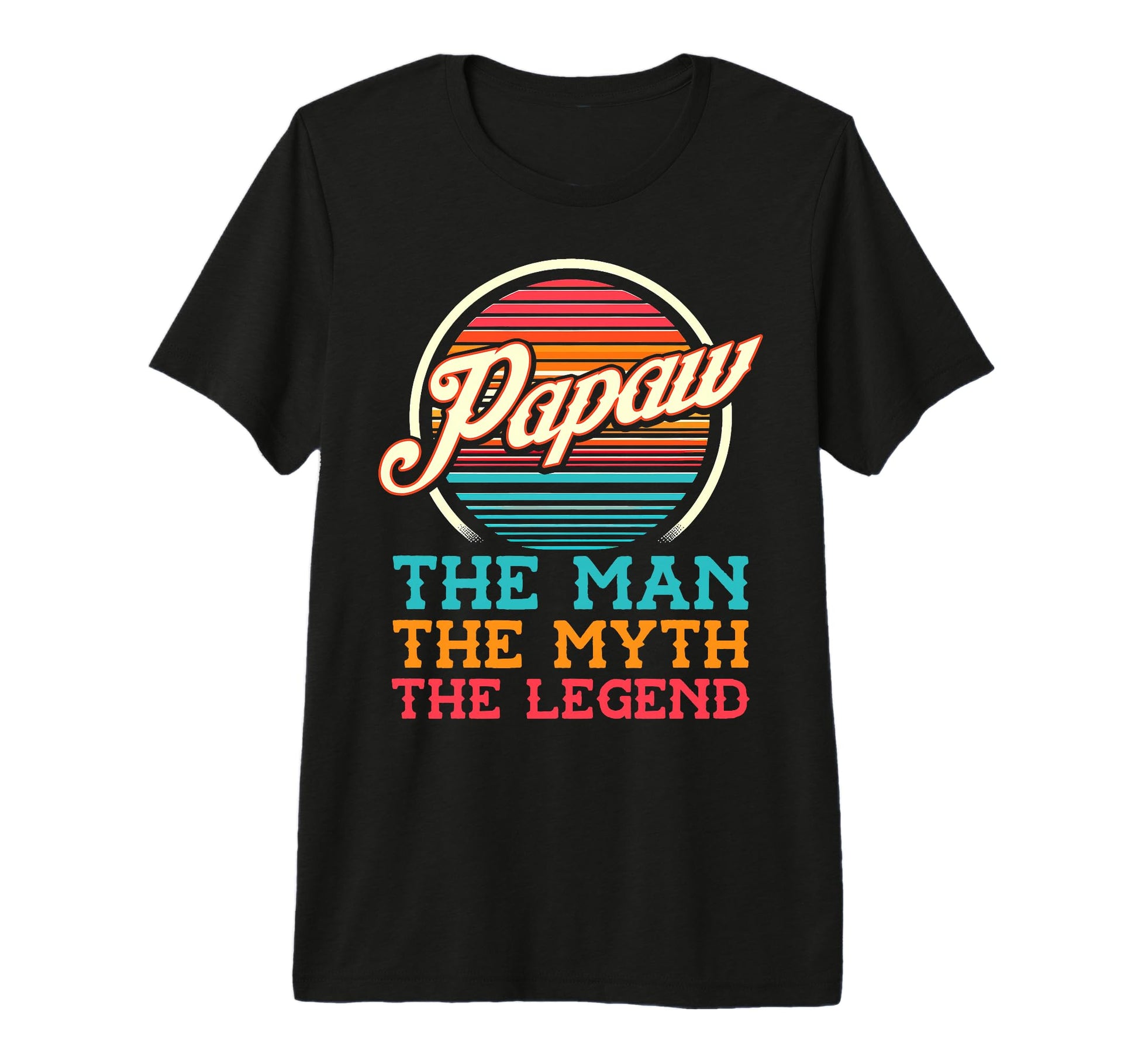 Mens Papaw Myth Legend Dad Grandpa T-Shirt - Minimalist Print Men Women - T-Shirt, Sweatshirt, Hoodie
