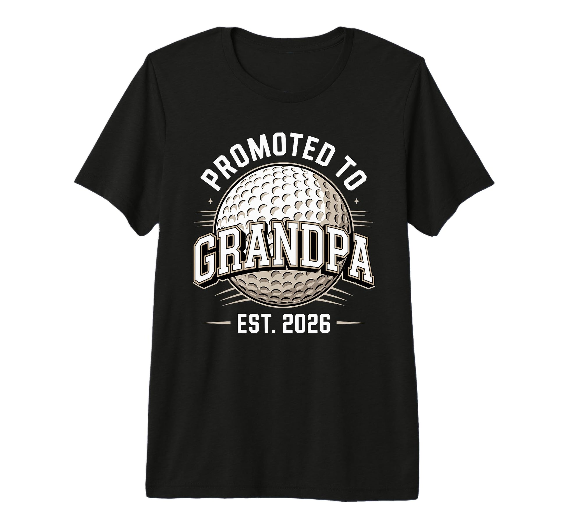 Mens Promoted To Grandpa Est 2026 Golf T-Shirt - Minimalist Print Unisex - T-Shirt, Sweatshirt, Hoodie