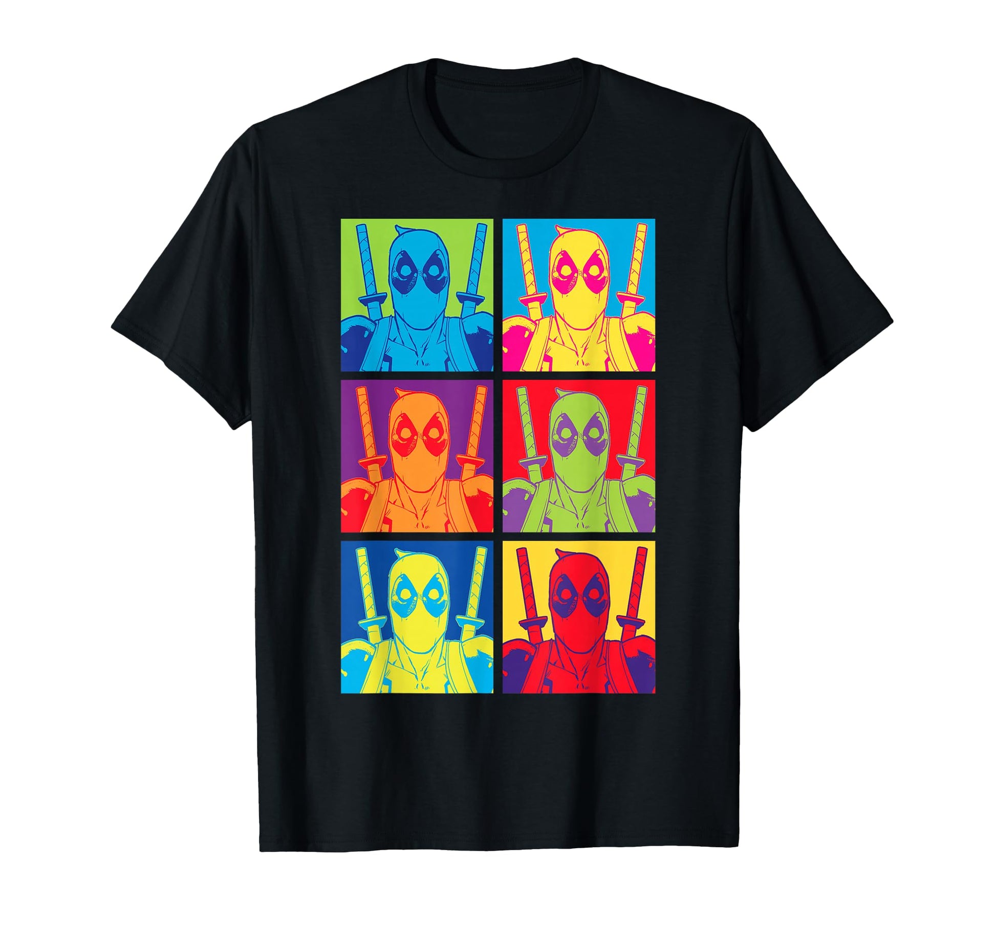 Marvel Deadpool Color Pop Art Box T-Shirt - Casual Everyday Wear Men Women - T-Shirt, Sweatshirt, Hoodie