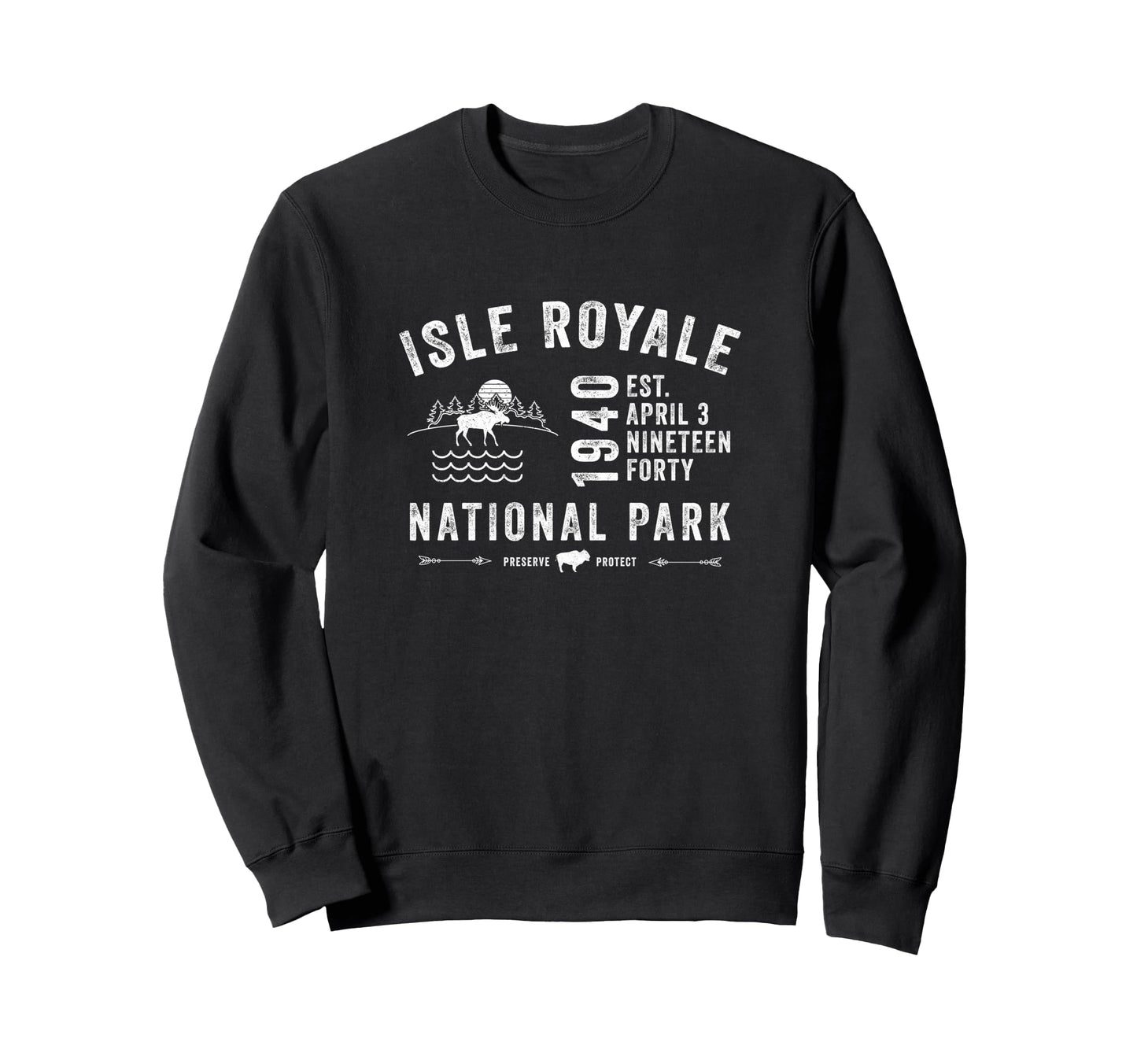 Isle Royale National Park Michigan Sweatshirt - Fun Novelty Design Unisex - T-Shirt, Sweatshirt, Hoodie