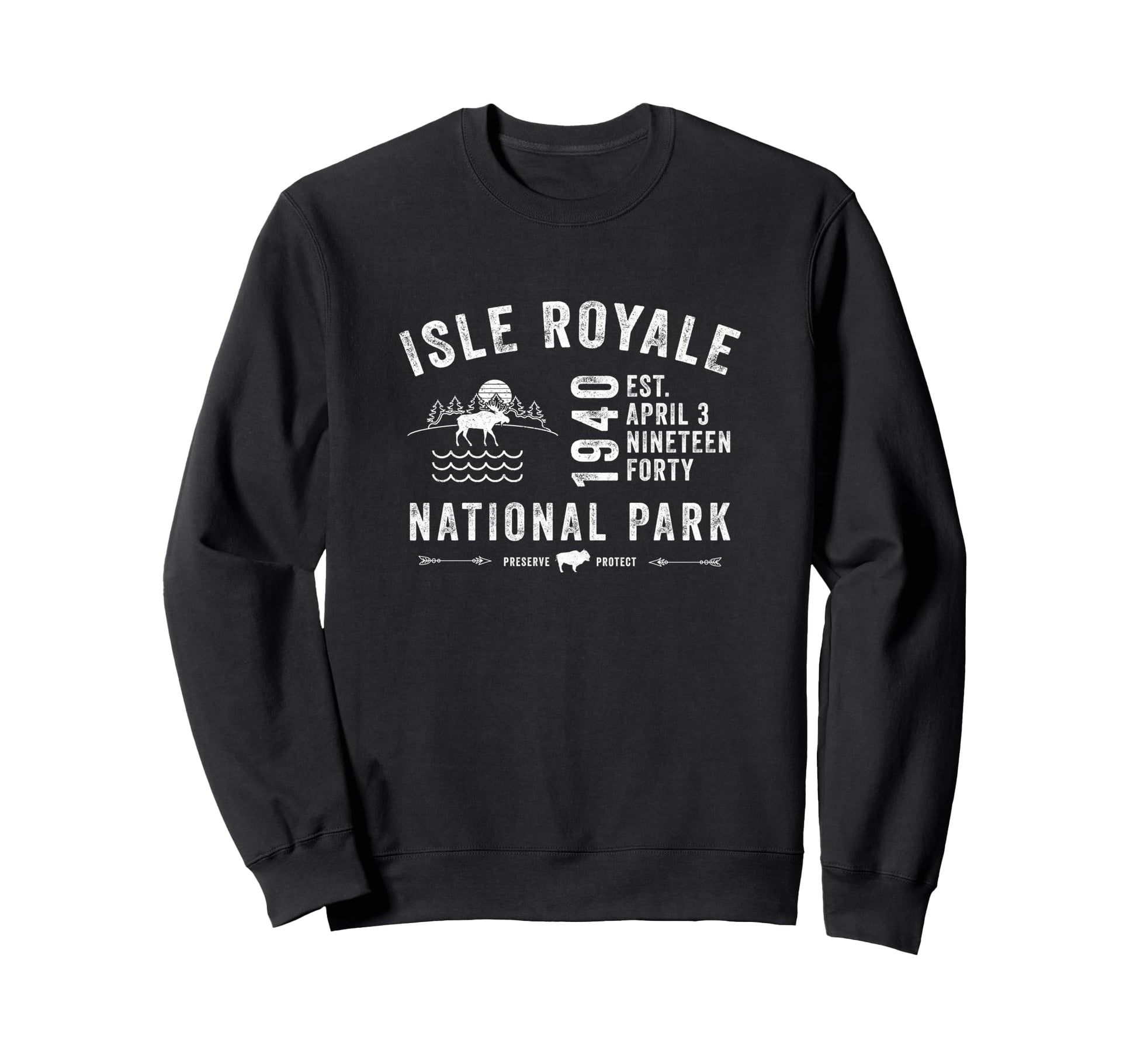 Isle Royale National Park Michigan Sweatshirt - Fun Novelty Design Unisex - T-Shirt, Sweatshirt, Hoodie