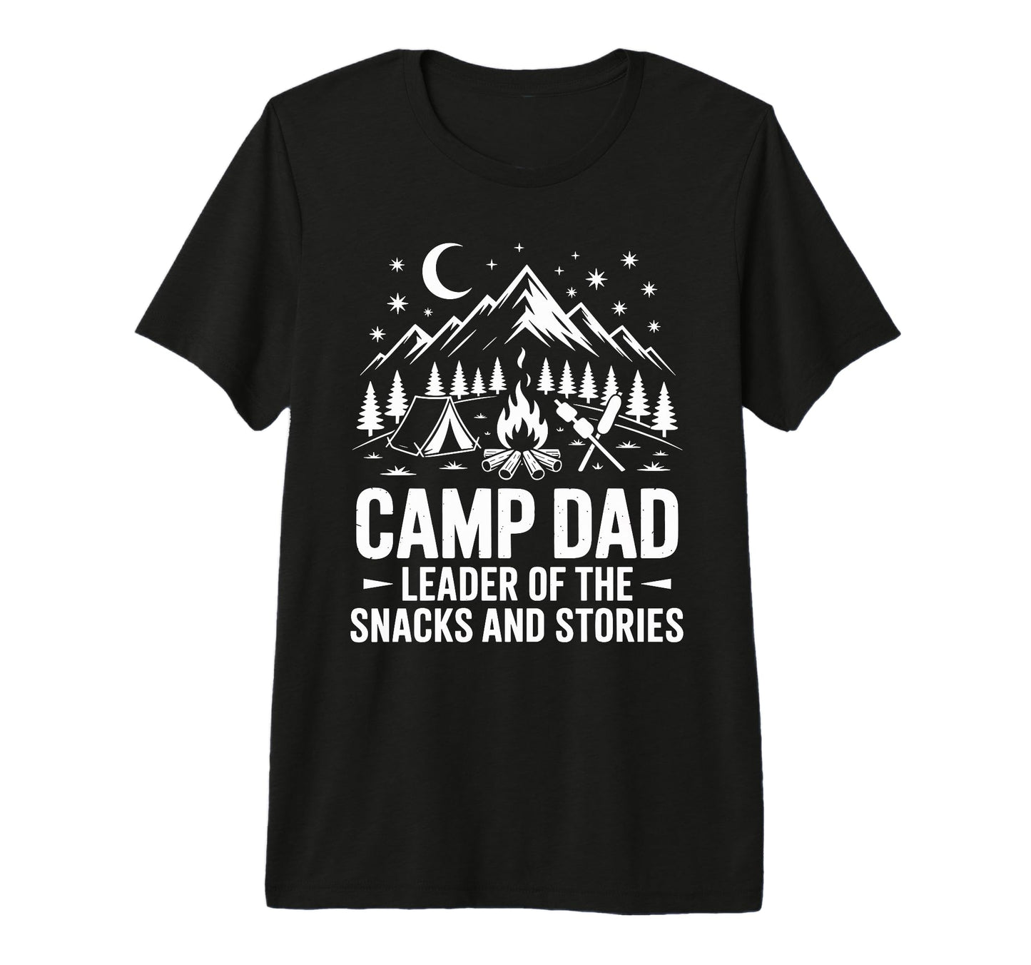 Camp Dad Camper Funny Camping Tri Blend T-Shirt - Minimalist Print Unisex - T-Shirt, Sweatshirt, Hoodie