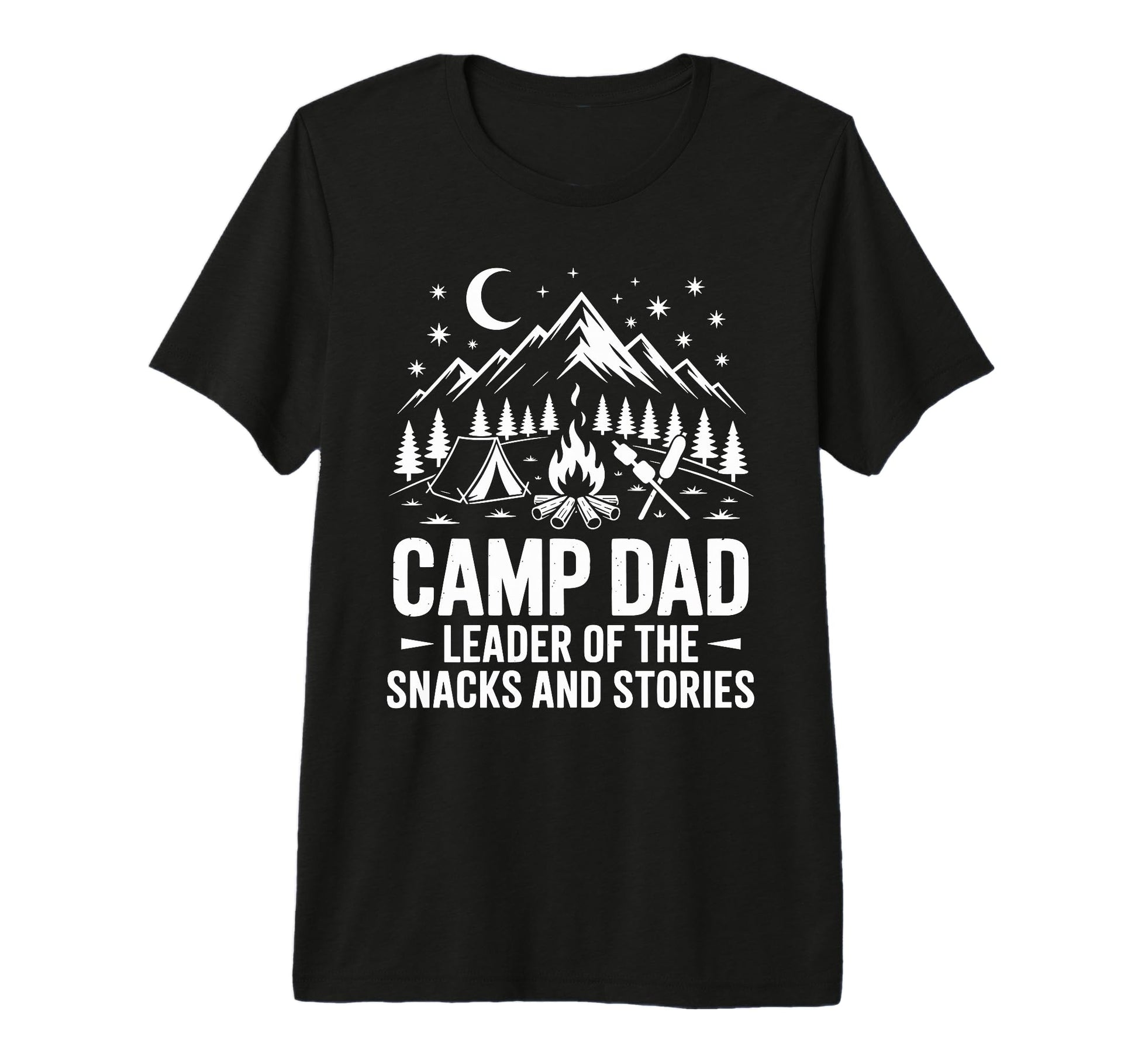 Camp Dad Camper Funny Camping Tri Blend T-Shirt - Minimalist Print Unisex - T-Shirt, Sweatshirt, Hoodie