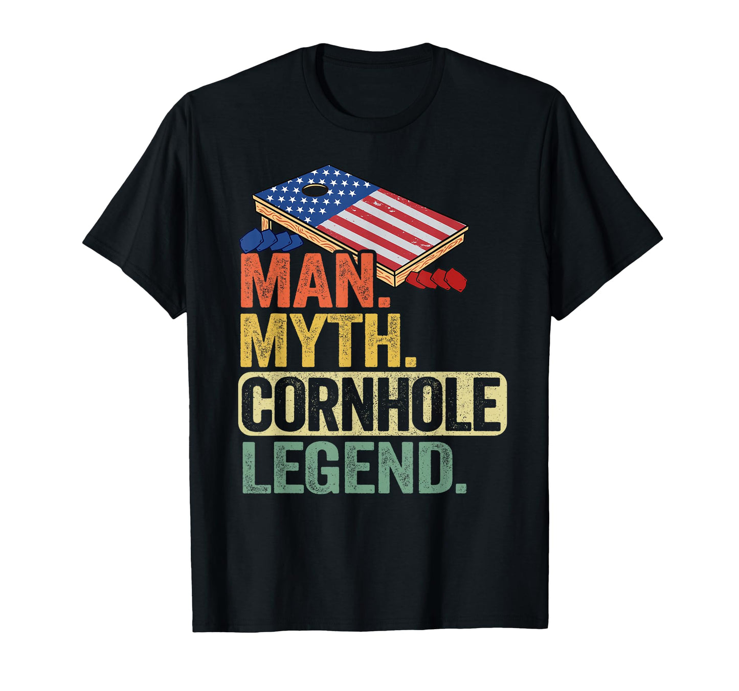 Myth Cornhole Legend Usa Flag Corn T-Shirt - Streetwear Style for Adults - T-Shirt, Sweatshirt, Hoodie