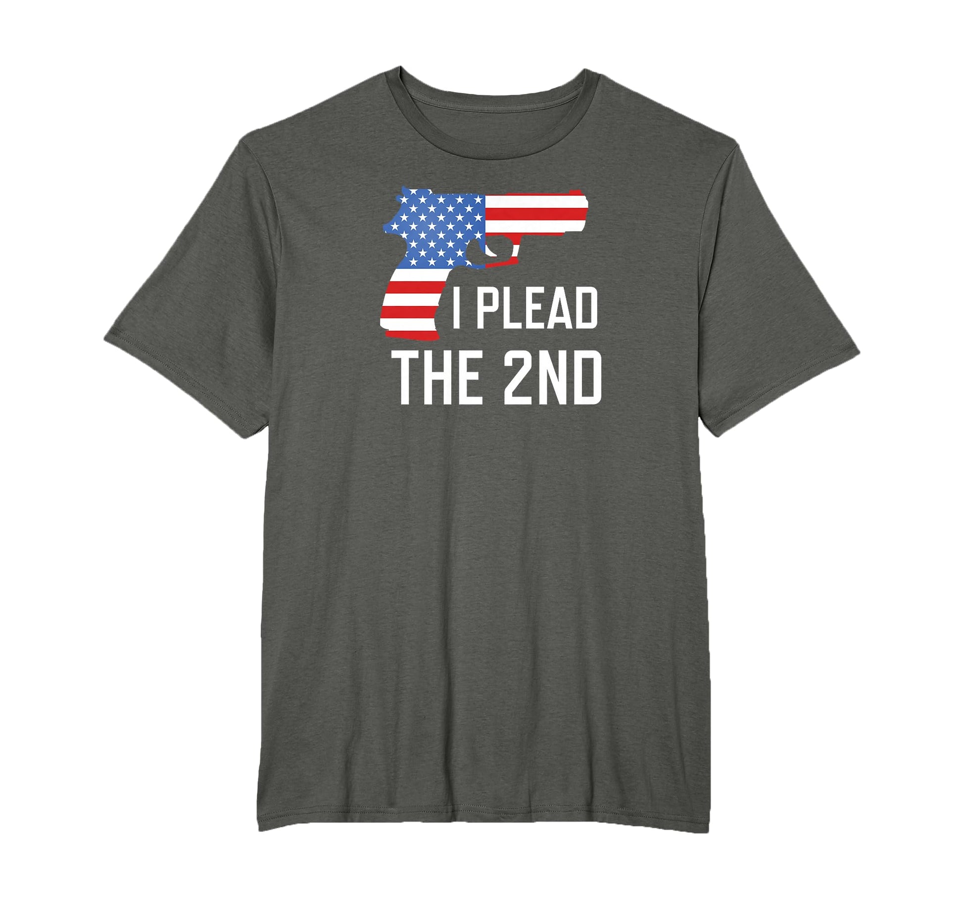 I Plead 2Nd Amendment Usa Flag Pistol T-Shirt - Fun Novelty Design Unisex - T-Shirt, Sweatshirt, Hoodie