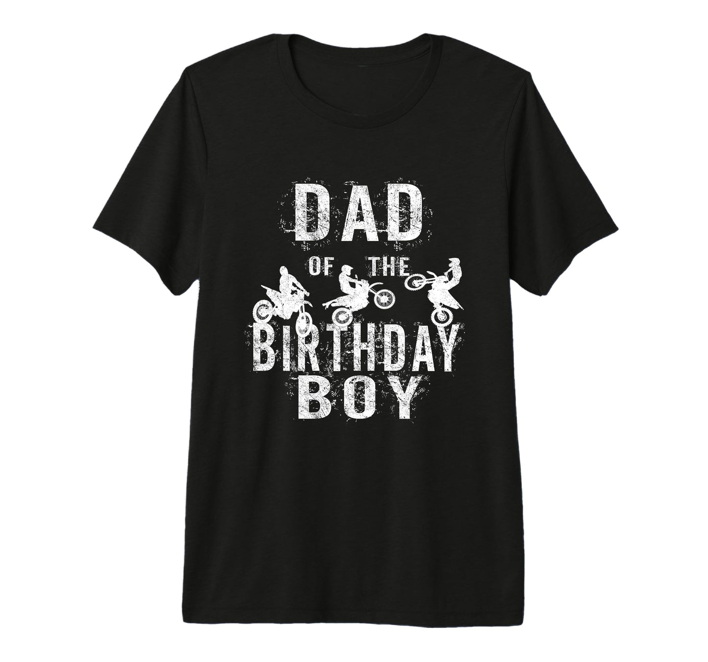 Dad Birthday Dirt Bike B Day Party Tri T-Shirt - Aesthetic Graphic Unisex - T-Shirt, Sweatshirt, Hoodie