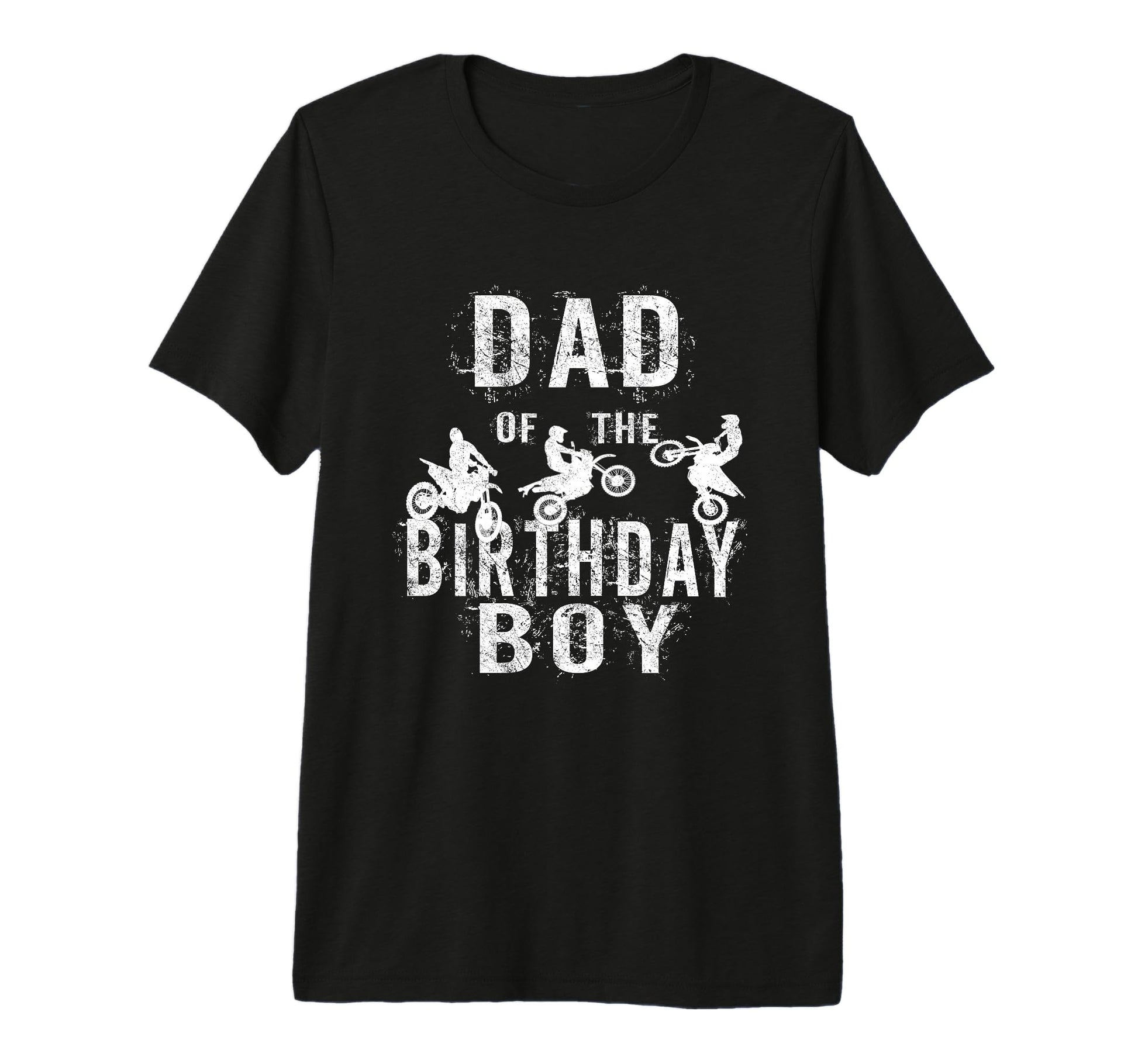 Dad Birthday Dirt Bike B Day Party Tri T-Shirt - Aesthetic Graphic Unisex - T-Shirt, Sweatshirt, Hoodie