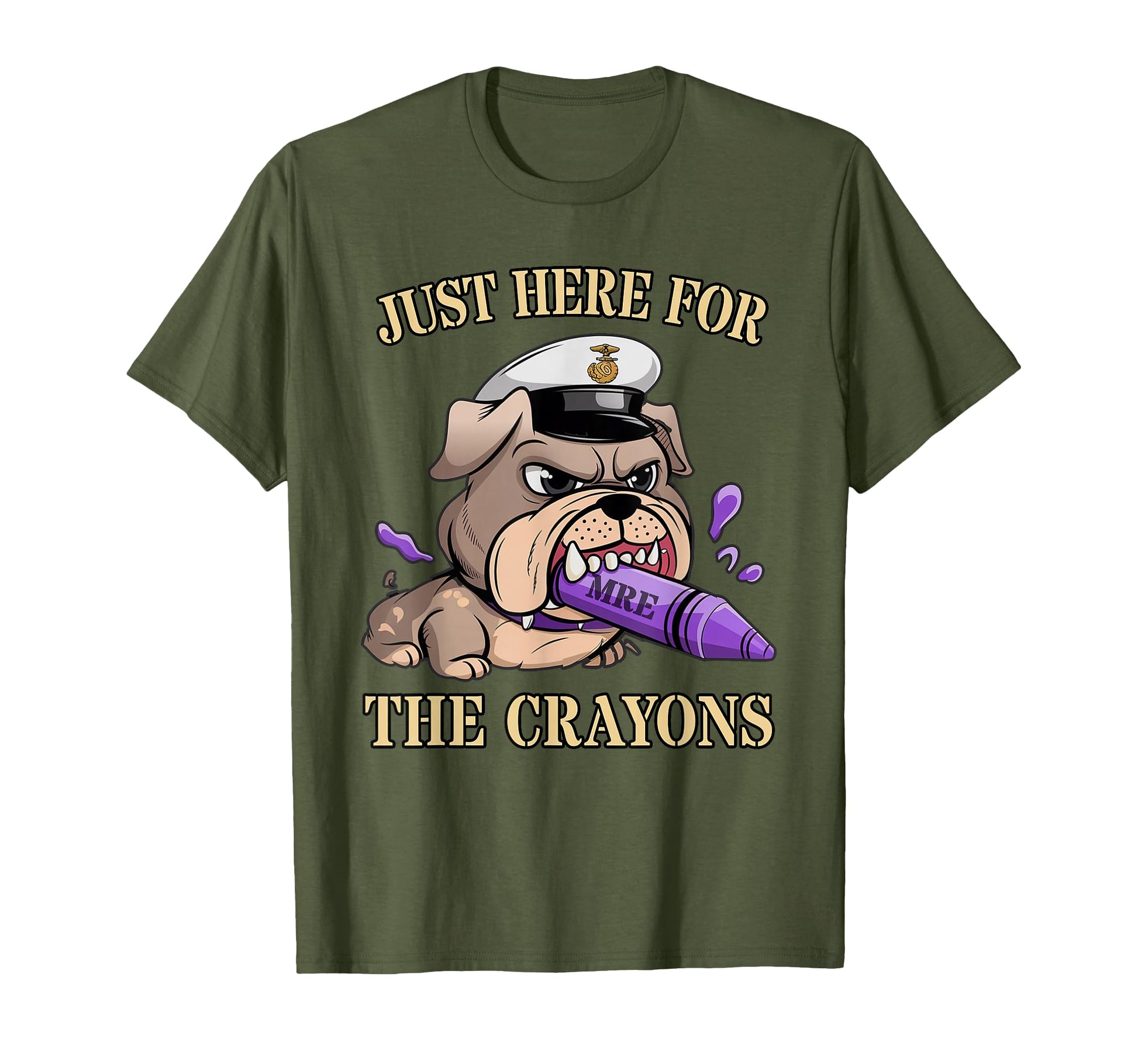 Im Just Here Crayons Soldier Squad Military T-Shirt - Trendy Graphic Unisex - T-Shirt, Sweatshirt, Hoodie